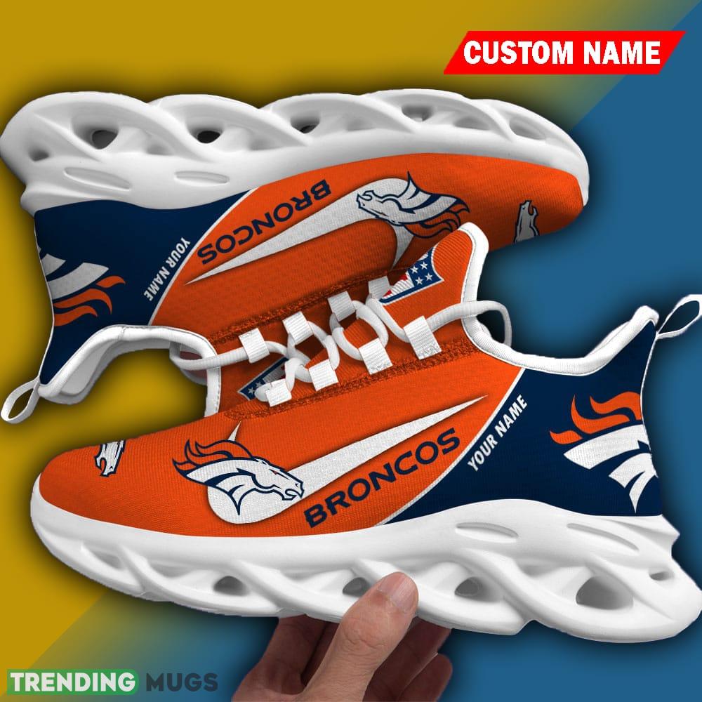 Custom Name Denver Broncos Chunky Sneakers Luxury NFL Max Soul Shoes Gift For Fans Max Soul Custom Name Denver Broncos Chunky Sneakers Luxury NFL Max Soul Shoes Gift For Fans Max Soul