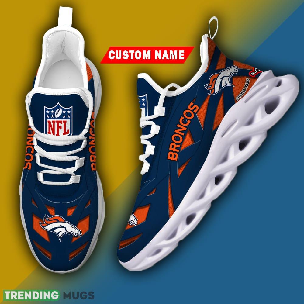 Custom Name Denver Broncos NFL Striped Max Soul Shoes Gift For Men Women Max Soul Custom Name Denver Broncos NFL Striped Max Soul Shoes Gift For Men Women Max Soul