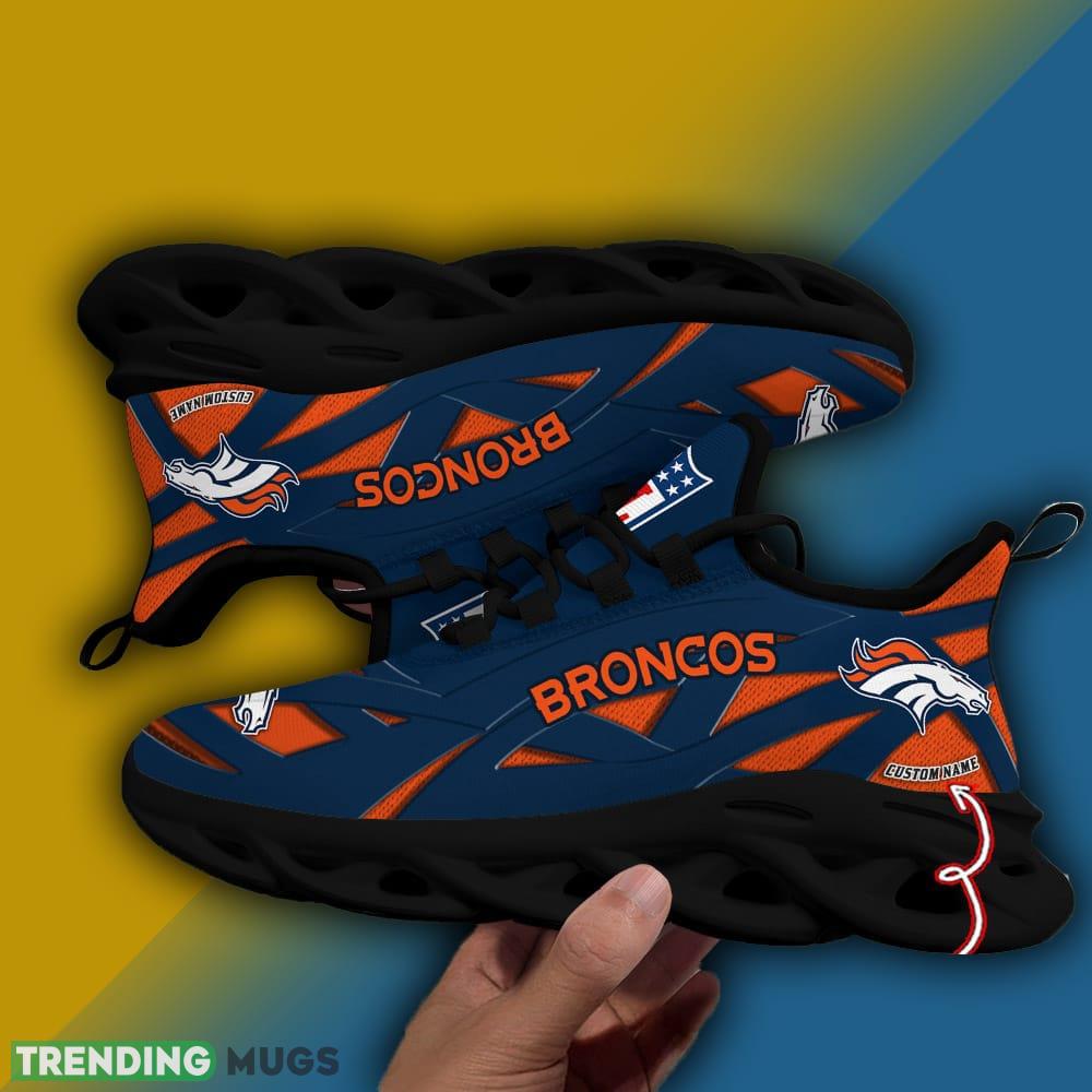 Custom Name Denver Broncos NFL Striped Max Soul Shoes Gift For Men Women Max Soul Custom Name Denver Broncos NFL Striped Max Soul Shoes Gift For Men Women Max Soul