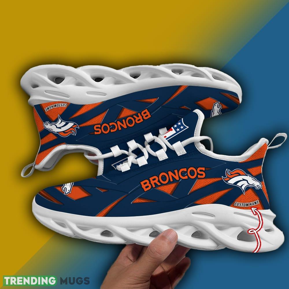 Custom Name Denver Broncos NFL Striped Max Soul Shoes Gift For Men Women Max Soul Custom Name Denver Broncos NFL Striped Max Soul Shoes Gift For Men Women Max Soul