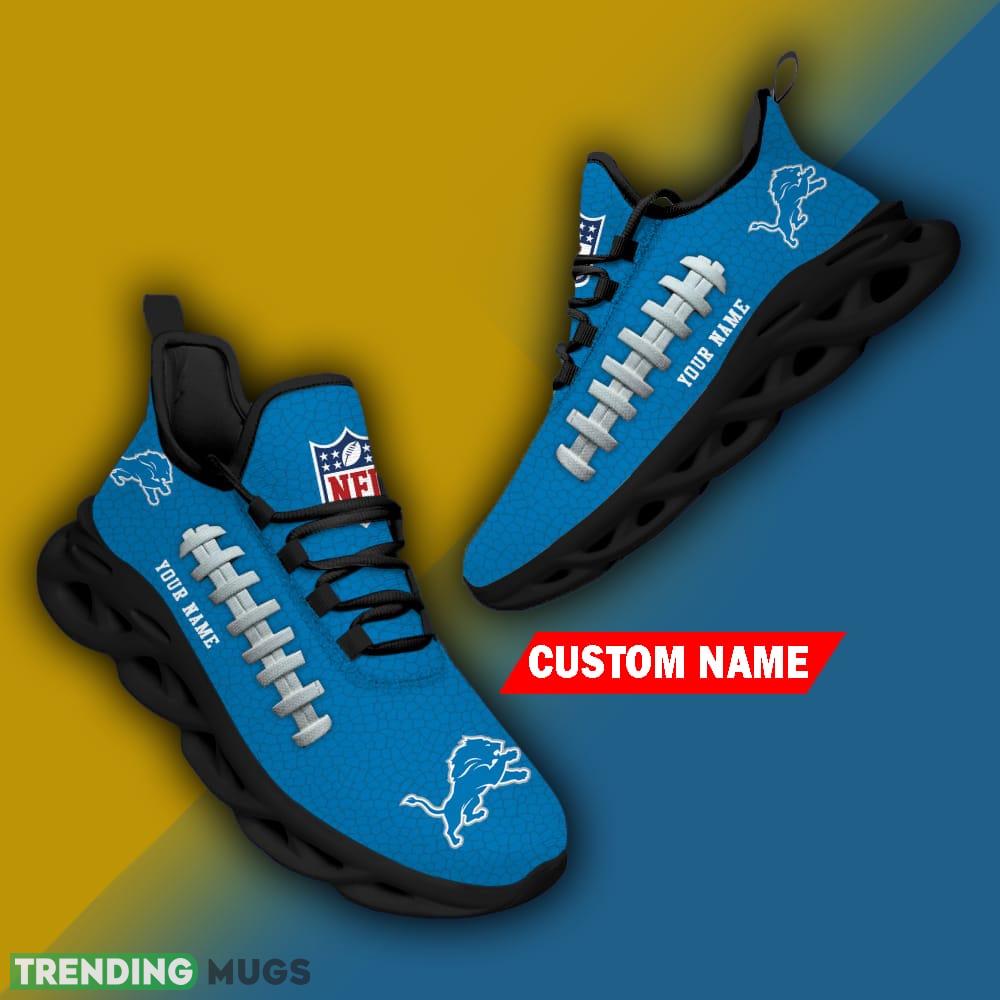 Custom Name Detroit Lions NFL Chunky Sneakers New Design Max Soul Shoes Max Soul Custom Name Detroit Lions NFL Chunky Sneakers New Design Max Soul Shoes Max Soul
