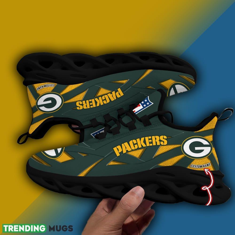 Custom Name Green Bay Packers NFL Striped Max Soul Shoes Gift For Men Women Max Soul Custom Name Green Bay Packers NFL Striped Max Soul Shoes Gift For Men Women Max Soul