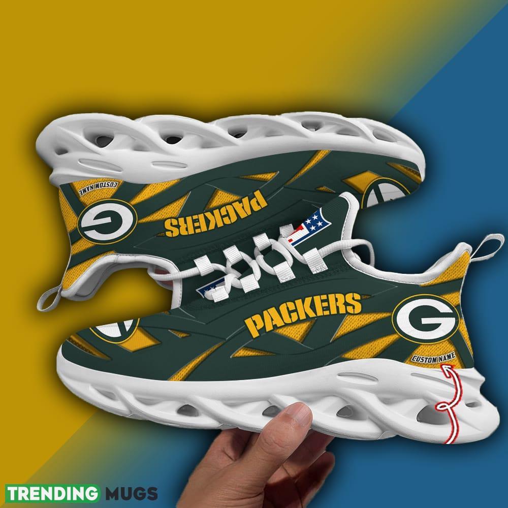 Custom Name Green Bay Packers NFL Striped Max Soul Shoes Gift For Men Women Max Soul Custom Name Green Bay Packers NFL Striped Max Soul Shoes Gift For Men Women Max Soul