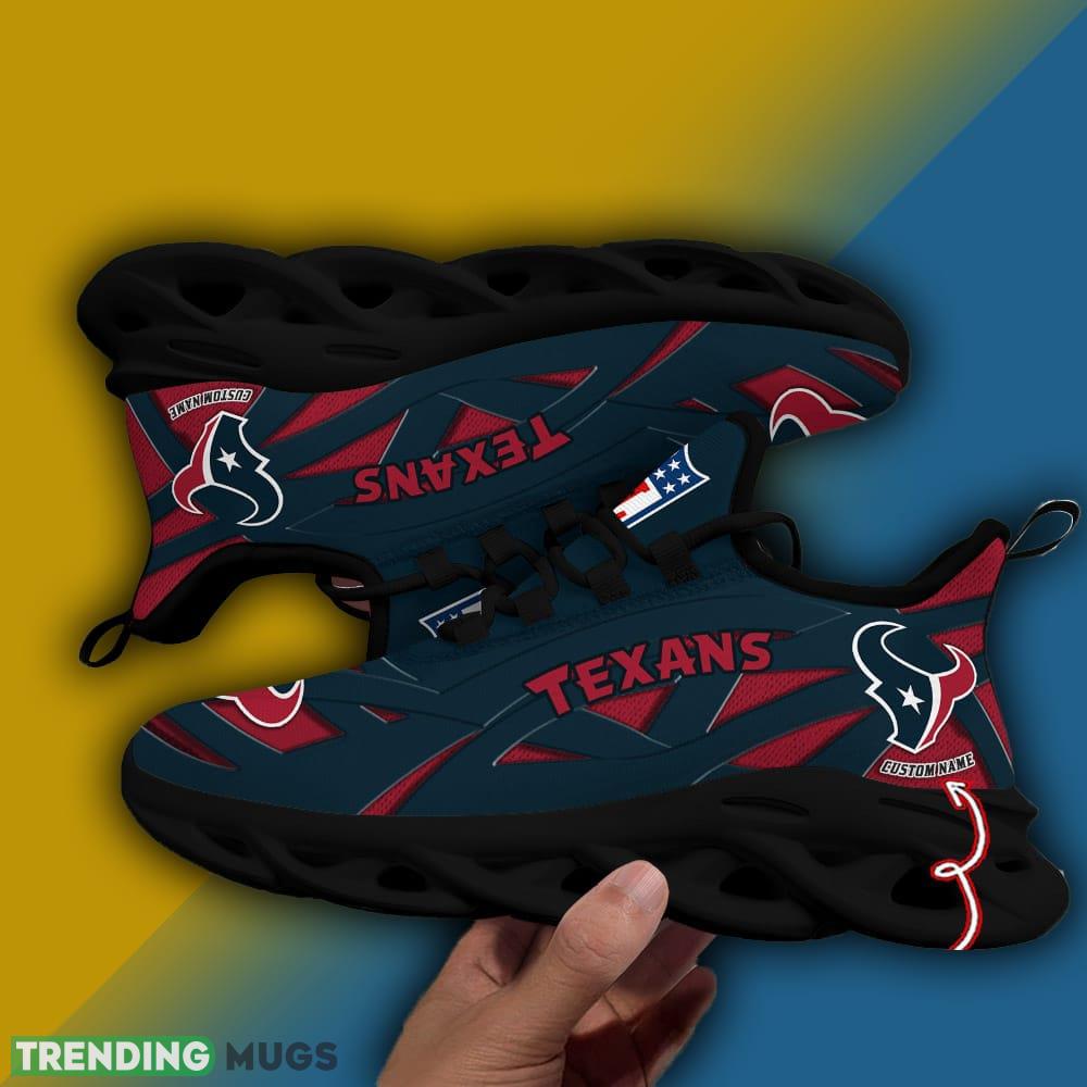 Custom Name Houston Texans NFL Striped Max Soul Shoes Gift For Men Women Max Soul Custom Name Houston Texans NFL Striped Max Soul Shoes Gift For Men Women Max Soul