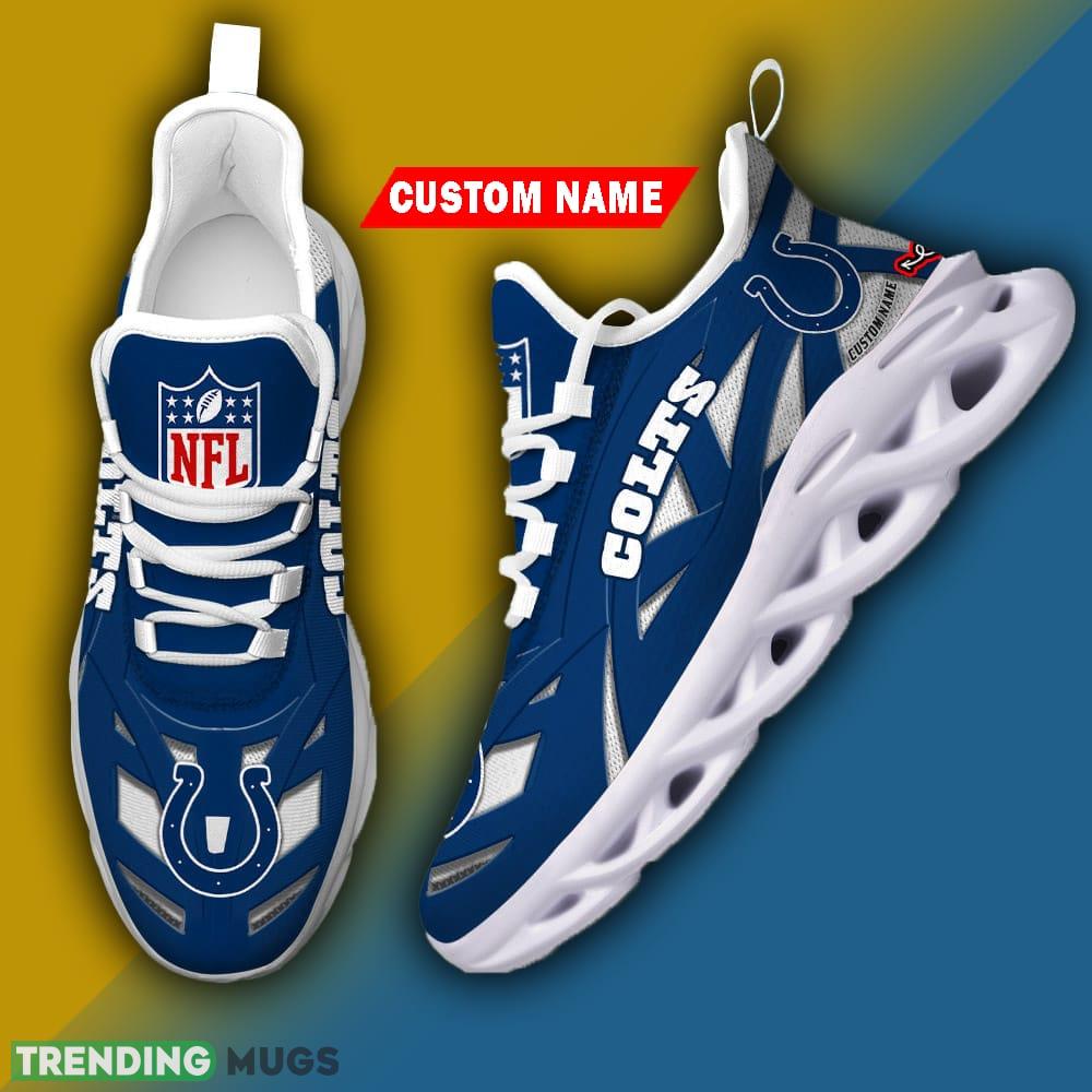 Custom Name Indianapolis Colts NFL Striped Max Soul Shoes Gift For Men Women Max Soul Custom Name Indianapolis Colts NFL Striped Max Soul Shoes Gift For Men Women Max Soul