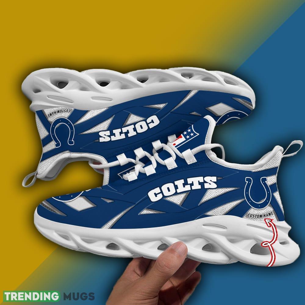 Custom Name Indianapolis Colts NFL Striped Max Soul Shoes Gift For Men Women Max Soul Custom Name Indianapolis Colts NFL Striped Max Soul Shoes Gift For Men Women Max Soul