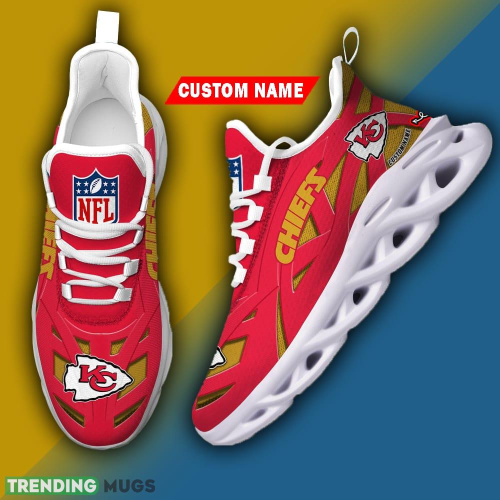 Custom Name Kansas City Chiefs NFL Striped Max Soul Shoes Gift For Men Women Max Soul Custom Name Kansas City Chiefs NFL Striped Max Soul Shoes Gift For Men Women Max Soul