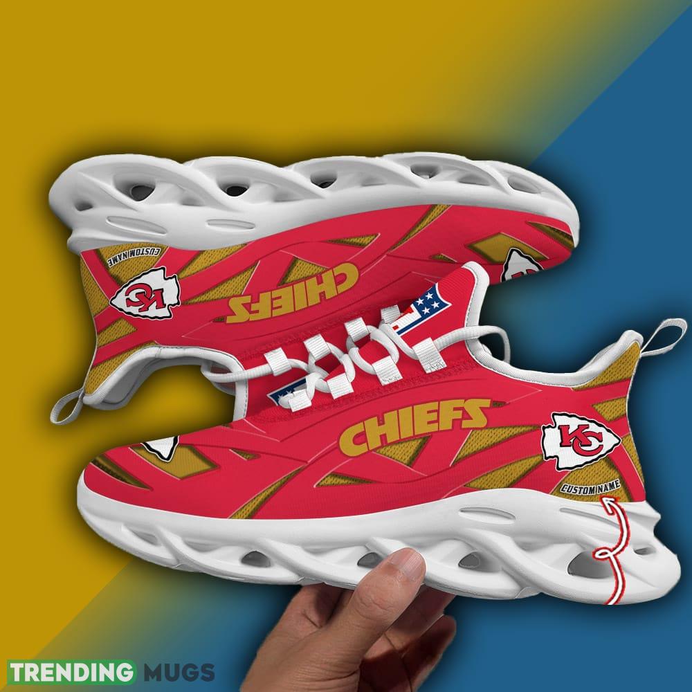 Custom Name Kansas City Chiefs NFL Striped Max Soul Shoes Gift For Men Women Max Soul Custom Name Kansas City Chiefs NFL Striped Max Soul Shoes Gift For Men Women Max Soul