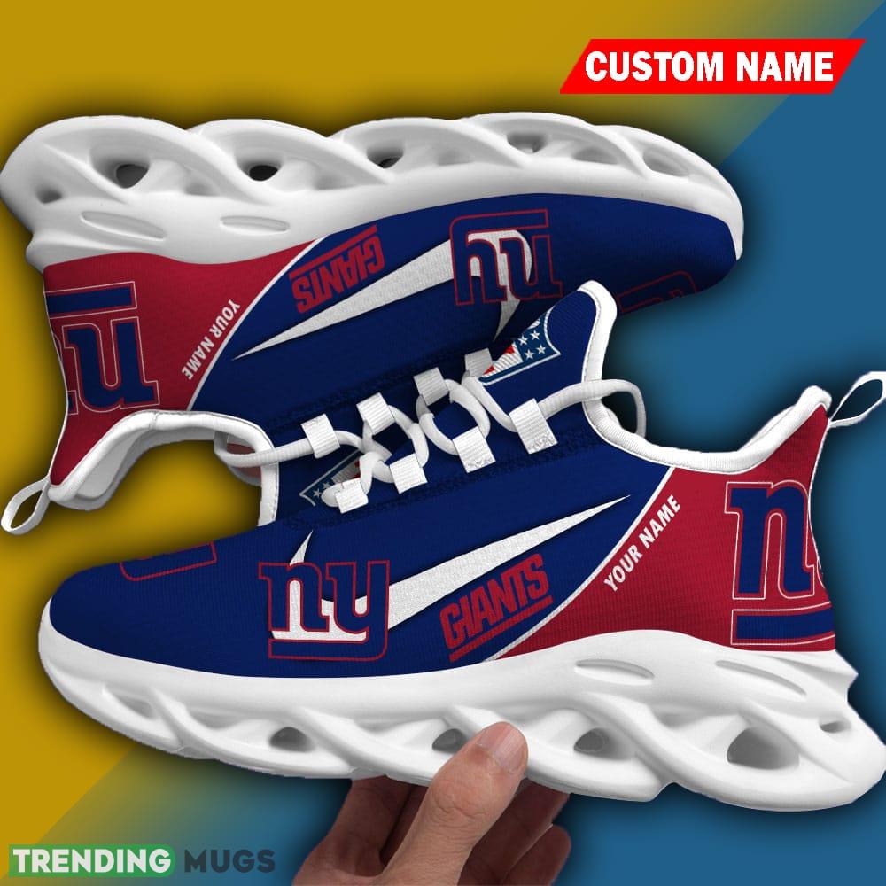 Custom Name New York Giants Chunky Sneakers Luxury NFL Max Soul Shoes Gift For Fans Max Soul Custom Name New York Giants Chunky Sneakers Luxury NFL Max Soul Shoes Gift For Fans Max Soul