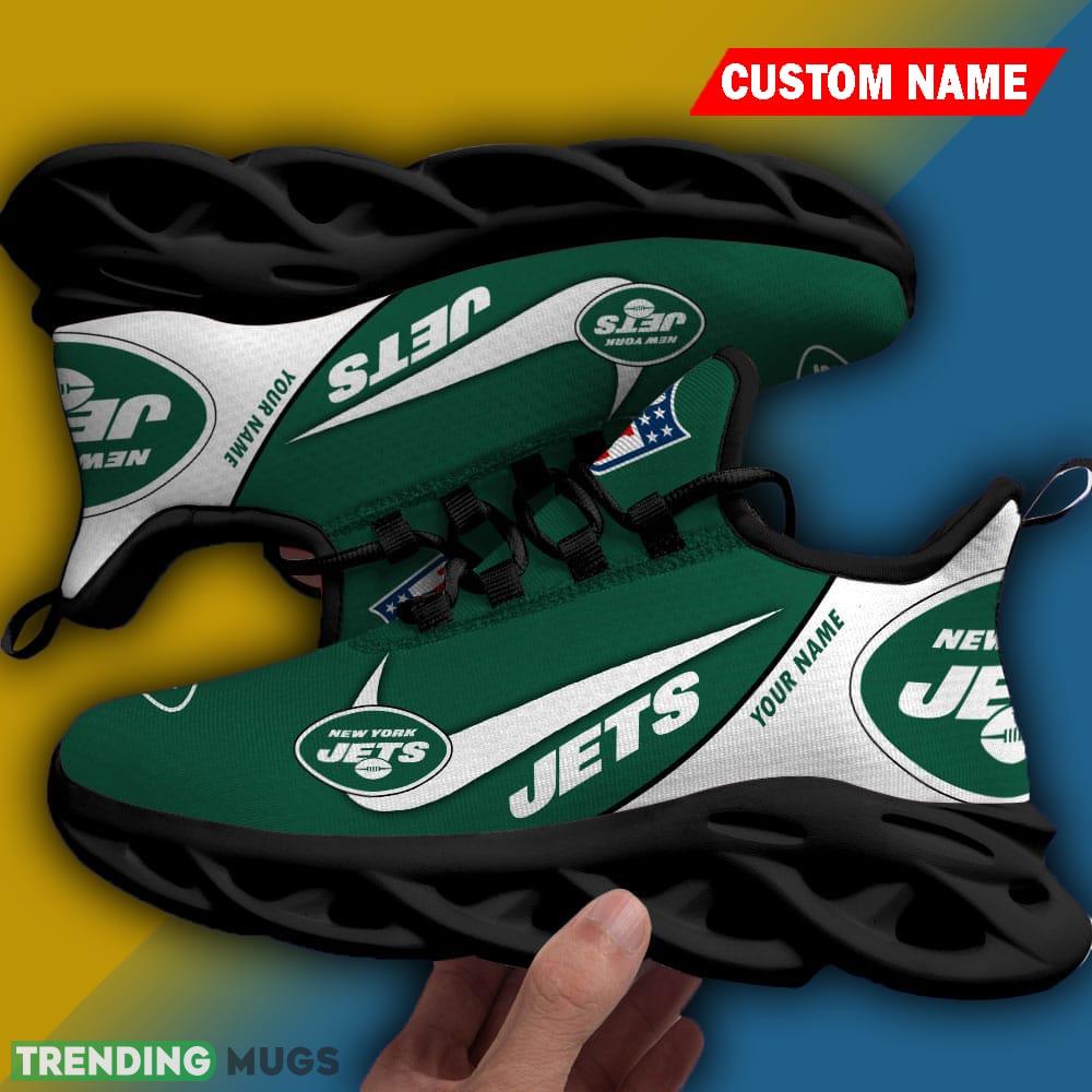 Custom Name New York Jets Chunky Sneakers Luxury NFL Max Soul Shoes Gift For Fans Max Soul Custom Name New York Jets Chunky Sneakers Luxury NFL Max Soul Shoes Gift For Fans Max Soul