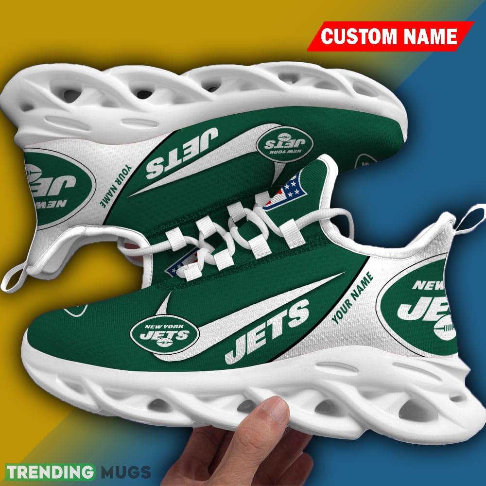 Custom Name New York Jets Chunky Sneakers Luxury NFL Max Soul Shoes Gift For Fans Max Soul Custom Name New York Jets Chunky Sneakers Luxury NFL Max Soul Shoes Gift For Fans Max Soul