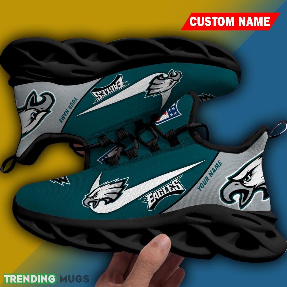 Custom Name Philadelphia Eagles Chunky Sneakers Luxury NFL Max Soul Shoes Gift For Fans Max Soul Custom Name Philadelphia Eagles Chunky Sneakers Luxury NFL Max Soul Shoes Gift For Fans Max Soul