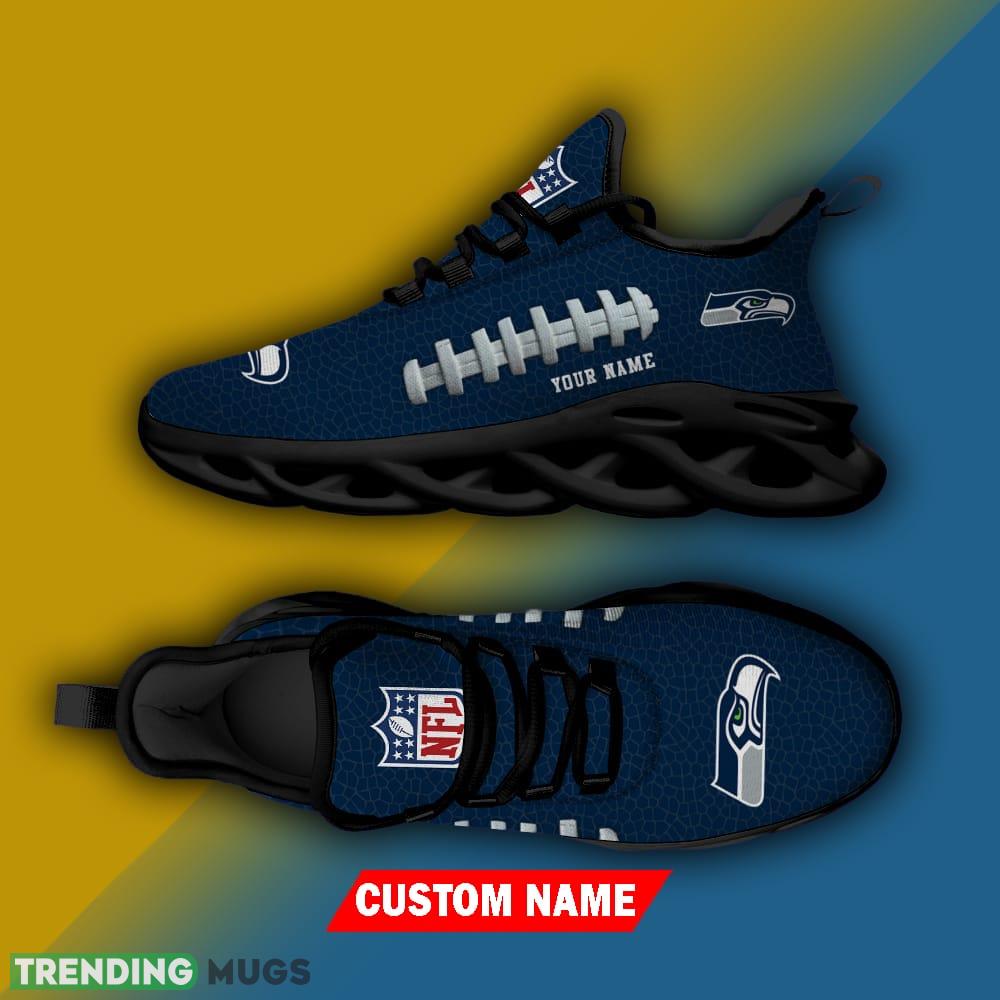 Custom Name Seattle seahawks NFL Chunky Sneakers New Design Max Soul Shoes Max Soul Custom Name Seattle seahawks NFL Chunky Sneakers New Design Max Soul Shoes Max Soul