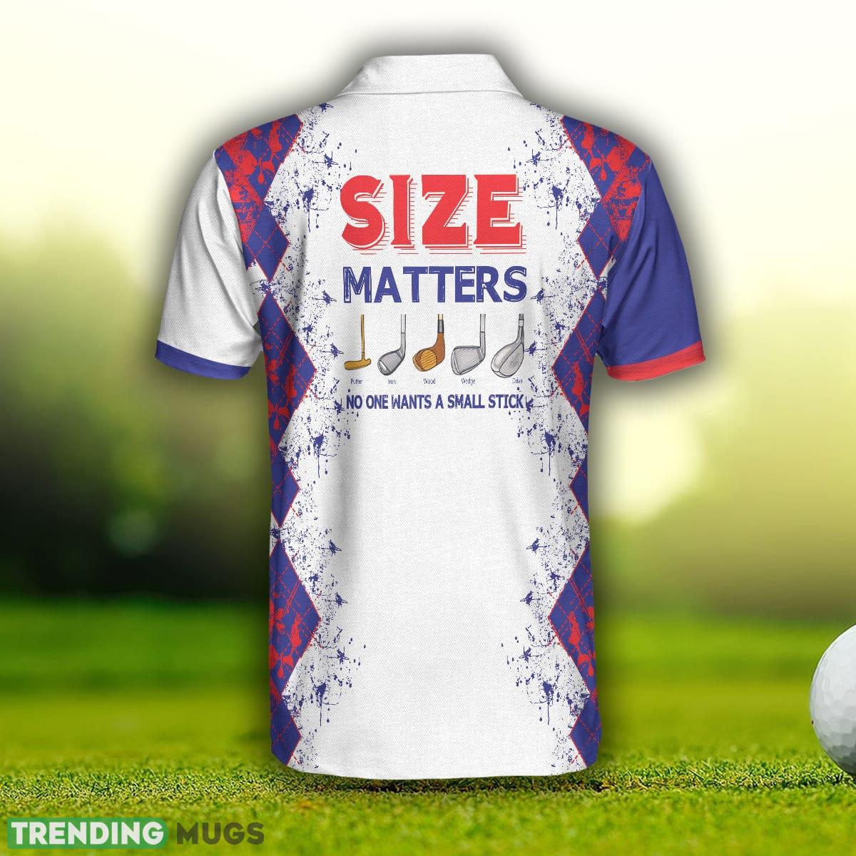 Custom Name Size Matters No One Wants A Small Stick, Golfing Shirt Design, Argyle Pattern Shirt Polo Shirt Polo Shirt Custom Name Size Matters No One Wants A Small Stick, Golfing Shirt Design, Argyle Pattern Shirt Polo Shirt Polo Shirt