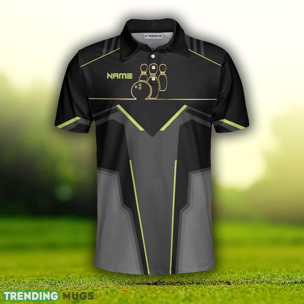 Custom Name Slow Roll Black And Golden Pattern Bowling, Bowling Shirt, Best Gift For Bowler Polo Shirt Polo Shirt Custom Name Slow Roll Black And Golden Pattern Bowling, Bowling Shirt, Best Gift For Bowler Polo Shirt Polo Shirt