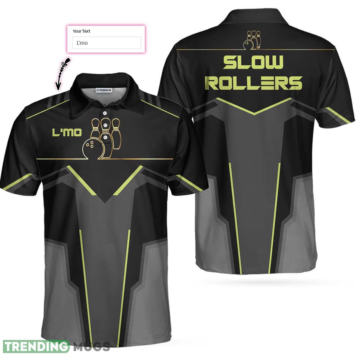 Custom Name Slow Roll Black and Golden Pattern Bowling Polo Shirt For Men And Women - Slow Roll Black and Golden Pattern Bowling Custom Polo Shirt_1 Custom Name Slow Roll Black and Golden Pattern Bowling Polo Shirt For Men And Women - Slow Roll Black and Golden Pattern Bowling Custom Polo Shirt_1