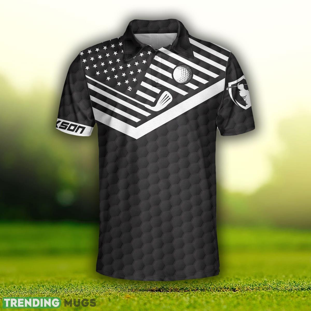 Custom Name Sun Sand and Swing, Black American Flag Golf Shirt Polo Shirt For Men And Women Polo Shirt Custom Name Sun Sand and Swing, Black American Flag Golf Shirt Polo Shirt For Men And Women Polo Shirt