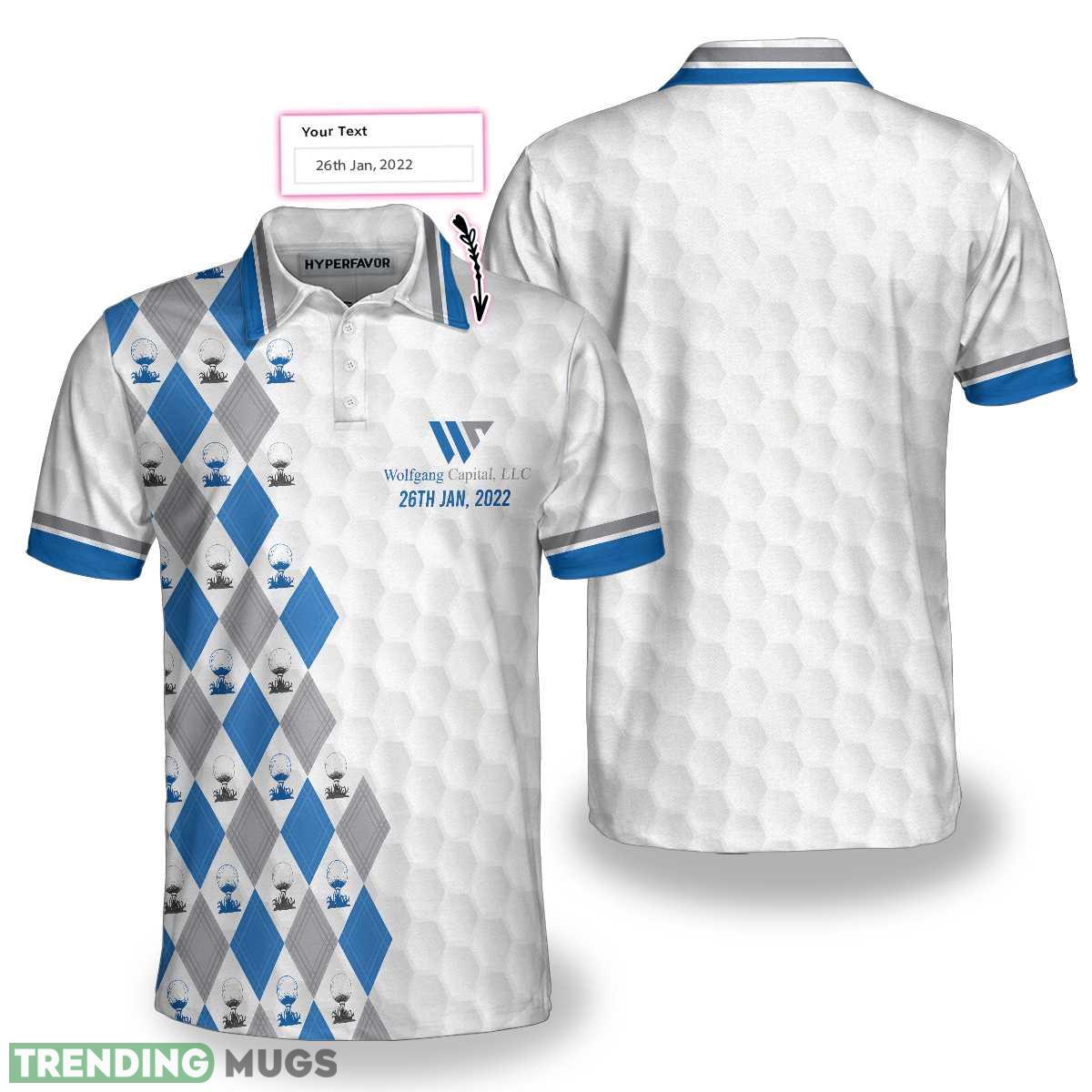 Custom Name Wolfgang Capital Argyle Pattern With Golf Ball On Tee Polo Shirt For Men And Women Polo Shirt Custom Name Wolfgang Capital Argyle Pattern With Golf Ball On Tee Polo Shirt For Men And Women Polo Shirt