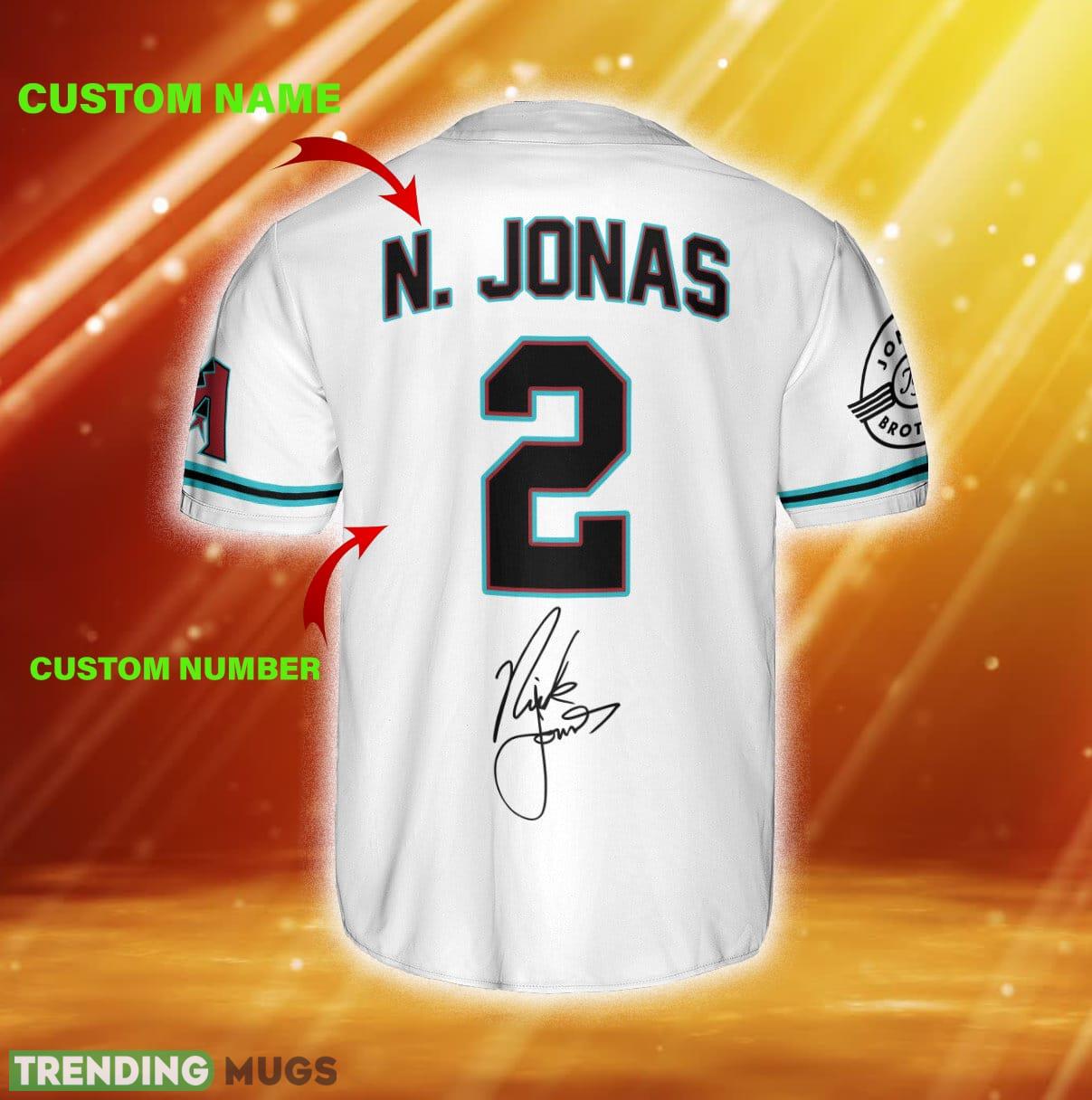 Custom Number And Name MLB Arizona Diamondbacks N. Jonas Style 4 Jersey Baseball Shirt Football Jersey Custom Number And Name MLB Arizona Diamondbacks N. Jonas Style 4 Jersey Baseball Shirt Football Jersey