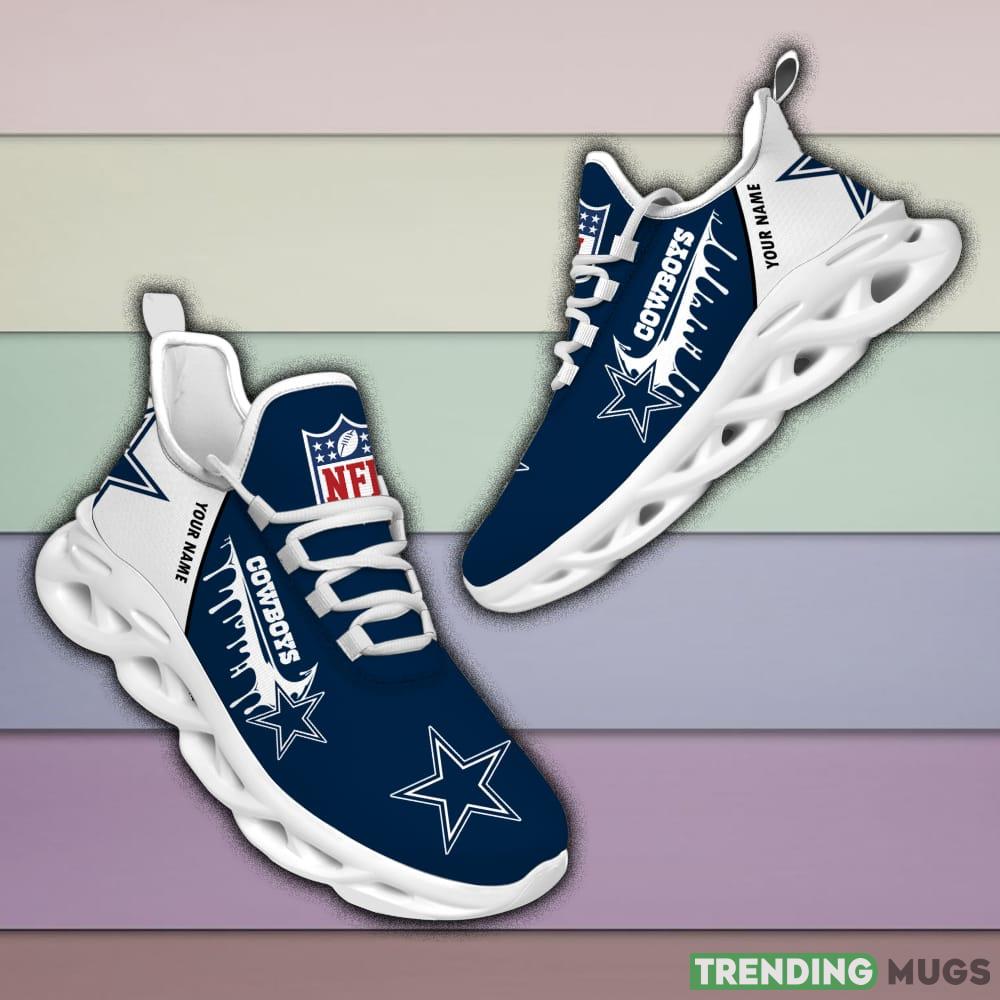 Dallas Cowboys Drip Logo NFL Max Soul Shoes Custom Name For Men And Women Running Sneakers Max Soul Dallas Cowboys Drip Logo NFL Max Soul Shoes Custom Name For Men And Women Running Sneakers Max Soul