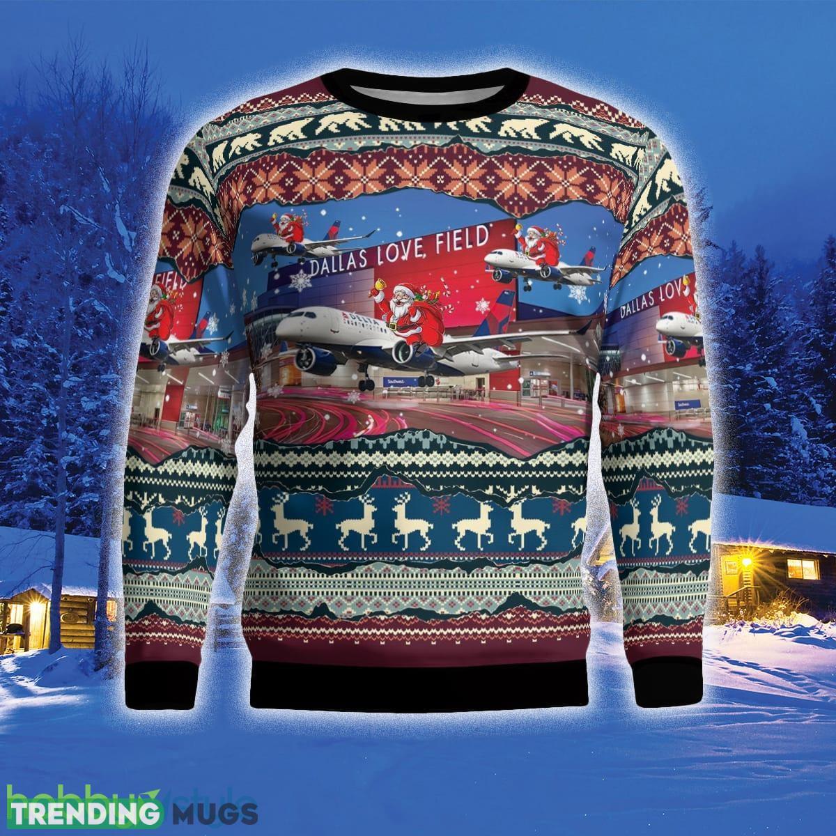 Delta Air Lines Airbus A220 300 Flying Over Dallas Love Field 3D Sweater For Men And Women Gift For Christmas 3D Sweater Delta Air Lines Airbus A220 300 Flying Over Dallas Love Field 3D Sweater For Men And Women Gift For Christmas 3D Sweater