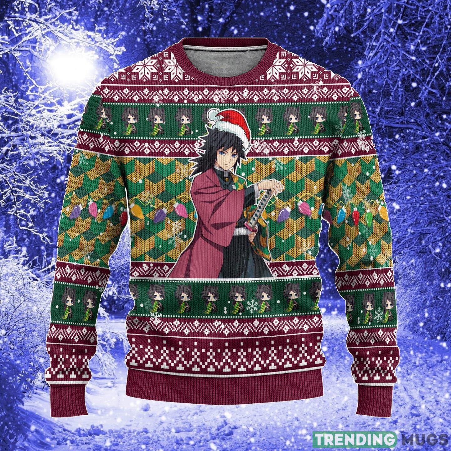 Demon Slayer Giyuu Tomioka Anime Xmas Women Mens Ugly Christmas Sweater - Demon Slayer Giyuu Tomioka Anime Ugly Christmas Sweater Xmas Gift_1 Demon Slayer Giyuu Tomioka Anime Xmas Women Mens Ugly Christmas Sweater - Demon Slayer Giyuu Tomioka Anime Ugly Christmas Sweater Xmas Gift_1