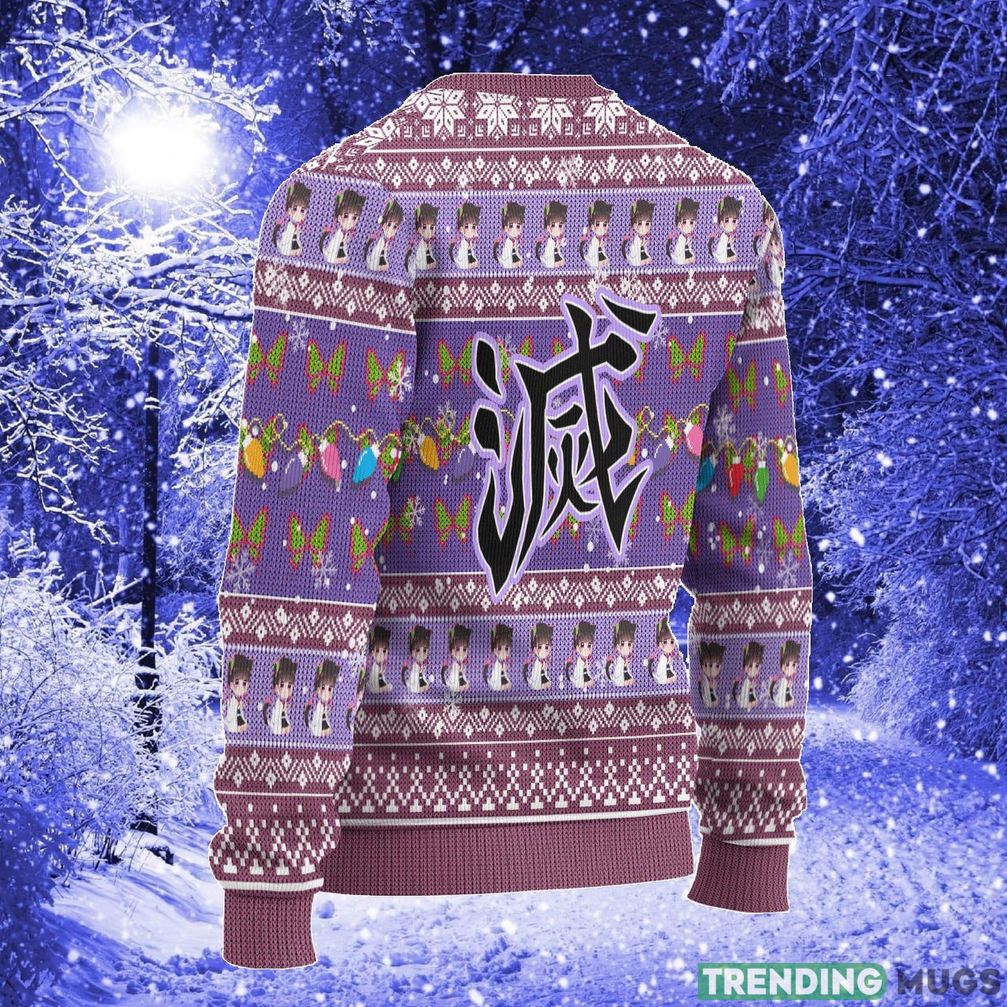 Demon Slayer Kanao Tsuyuri Anime Xmas Women Mens Ugly Christmas Sweater 3D Sweater Demon Slayer Kanao Tsuyuri Anime Xmas Women Mens Ugly Christmas Sweater 3D Sweater