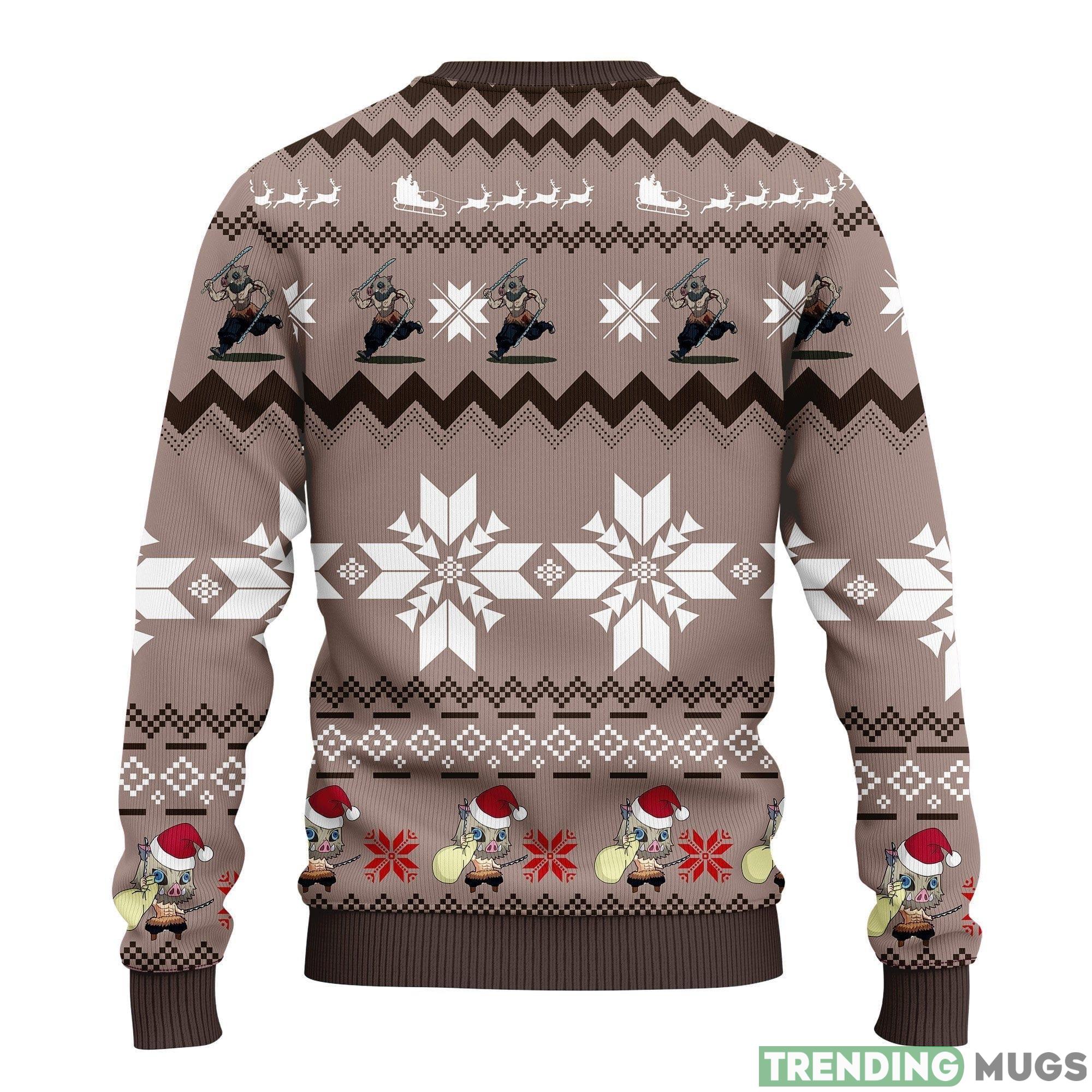 Demon Slayer Kimetsu No Yaiba Hashibira Inosuke Thanksgiving Women Mens Ugly Christmas Sweater 3D Sweater Demon Slayer Kimetsu No Yaiba Hashibira Inosuke Thanksgiving Women Mens Ugly Christmas Sweater 3D Sweater