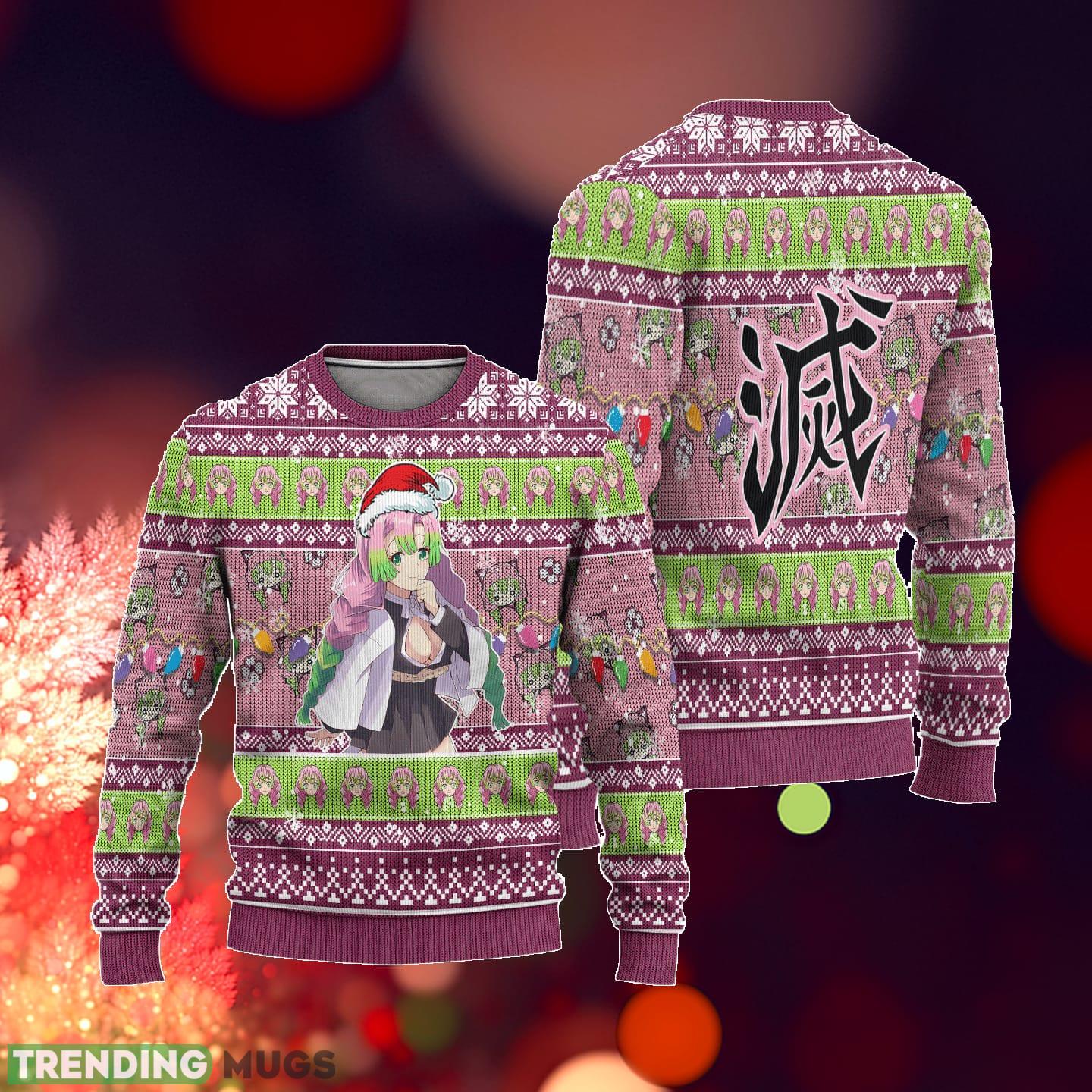 Demon Slayer Mitsuri Kanroji Anime Xmas Ideas Ugly Christmas Sweater Gift Thanksgiving 3D Sweater Demon Slayer Mitsuri Kanroji Anime Xmas Ideas Ugly Christmas Sweater Gift Thanksgiving 3D Sweater