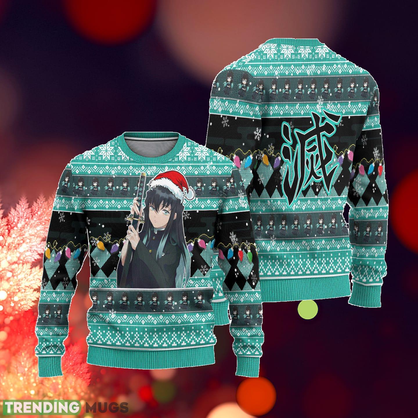 Demon Slayer Muichiro Tokito Anime Xmas Ideas Ugly Christmas Sweater Gift Thanksgiving 3D Sweater Demon Slayer Muichiro Tokito Anime Xmas Ideas Ugly Christmas Sweater Gift Thanksgiving 3D Sweater