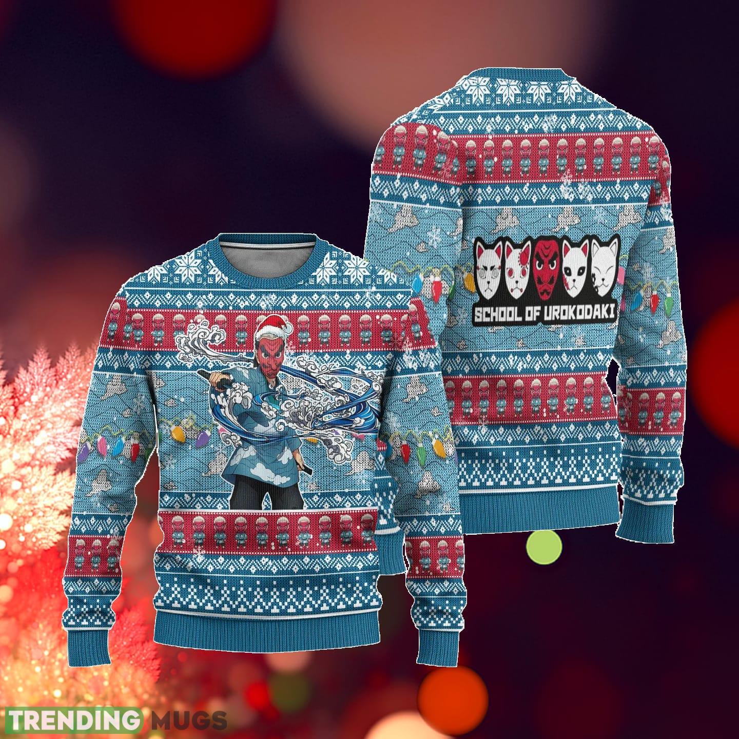 Demon Slayer Sakonji Urokodaki Anime Xmas Ideas Ugly Christmas Sweater Gift Thanksgiving 3D Sweater Demon Slayer Sakonji Urokodaki Anime Xmas Ideas Ugly Christmas Sweater Gift Thanksgiving 3D Sweater