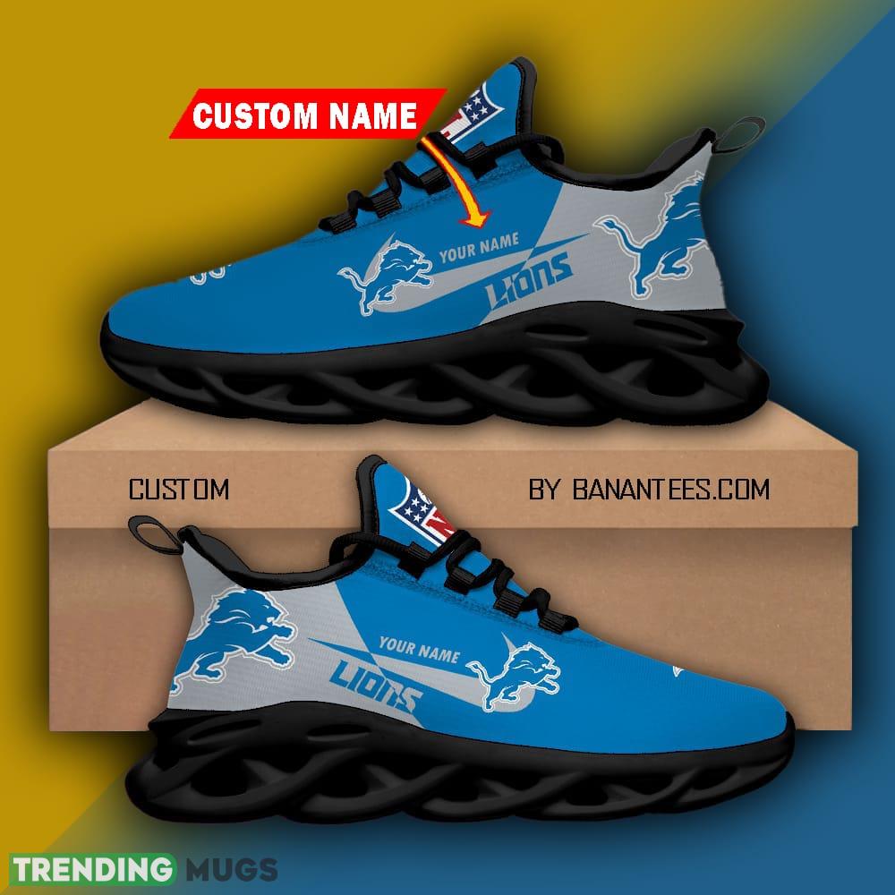 Detroit Lions Brand New Full Colors NFL Personalized Name Max Soul Shoes Max Soul Detroit Lions Brand New Full Colors NFL Personalized Name Max Soul Shoes Max Soul