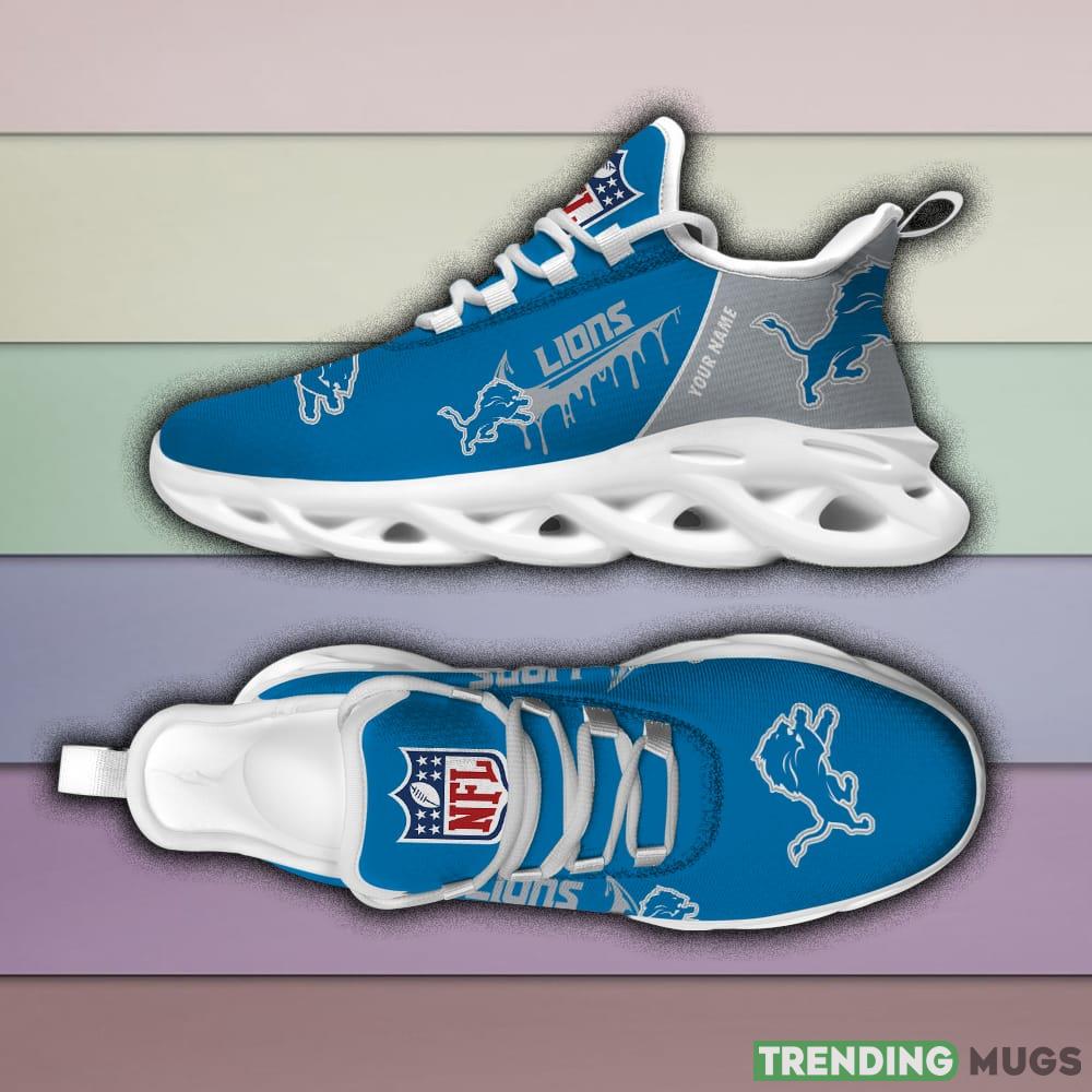 Detroit Lions Drip Logo NFL Max Soul Shoes Custom Name For Men And Women Running Sneakers Max Soul Detroit Lions Drip Logo NFL Max Soul Shoes Custom Name For Men And Women Running Sneakers Max Soul