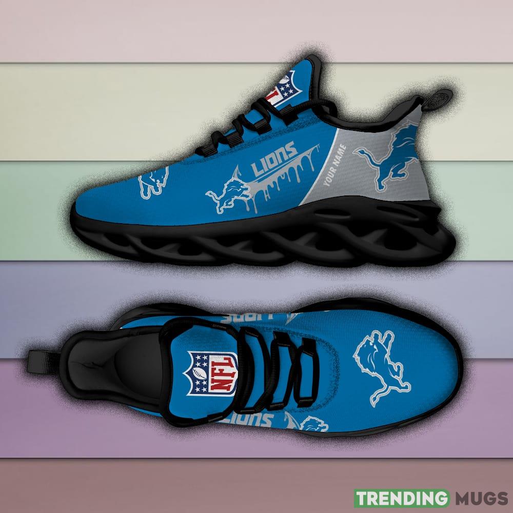 Detroit Lions Drip Logo NFL Max Soul Shoes Custom Name For Men And Women Running Sneakers Max Soul Detroit Lions Drip Logo NFL Max Soul Shoes Custom Name For Men And Women Running Sneakers Max Soul