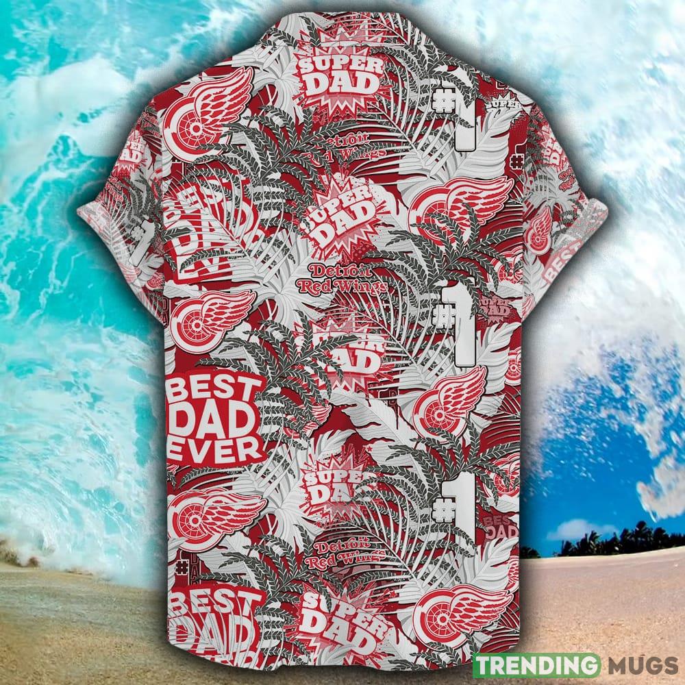 Detroit Red Wings Hawaiian Father’s Day NHL Summer Beach Gift Mens For Fans Hawaiian Shirt Detroit Red Wings Hawaiian Father’s Day NHL Summer Beach Gift Mens For Fans Hawaiian Shirt