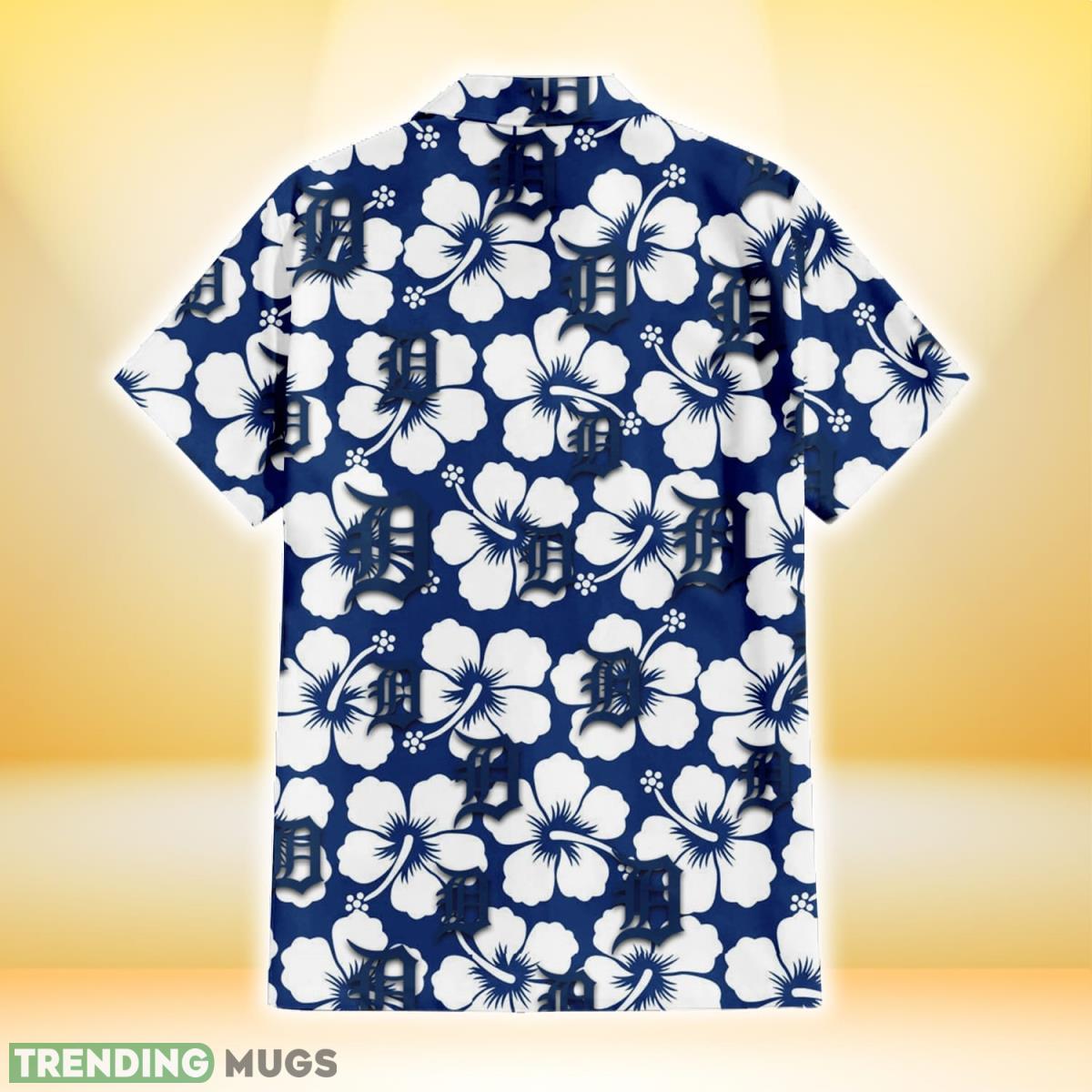 Detroit Tigers Modern White Hibiscus Navy Background 3D Hawaiian Shirt Gift For Fans Hawaiian Shirt Detroit Tigers Modern White Hibiscus Navy Background 3D Hawaiian Shirt Gift For Fans Hawaiian Shirt