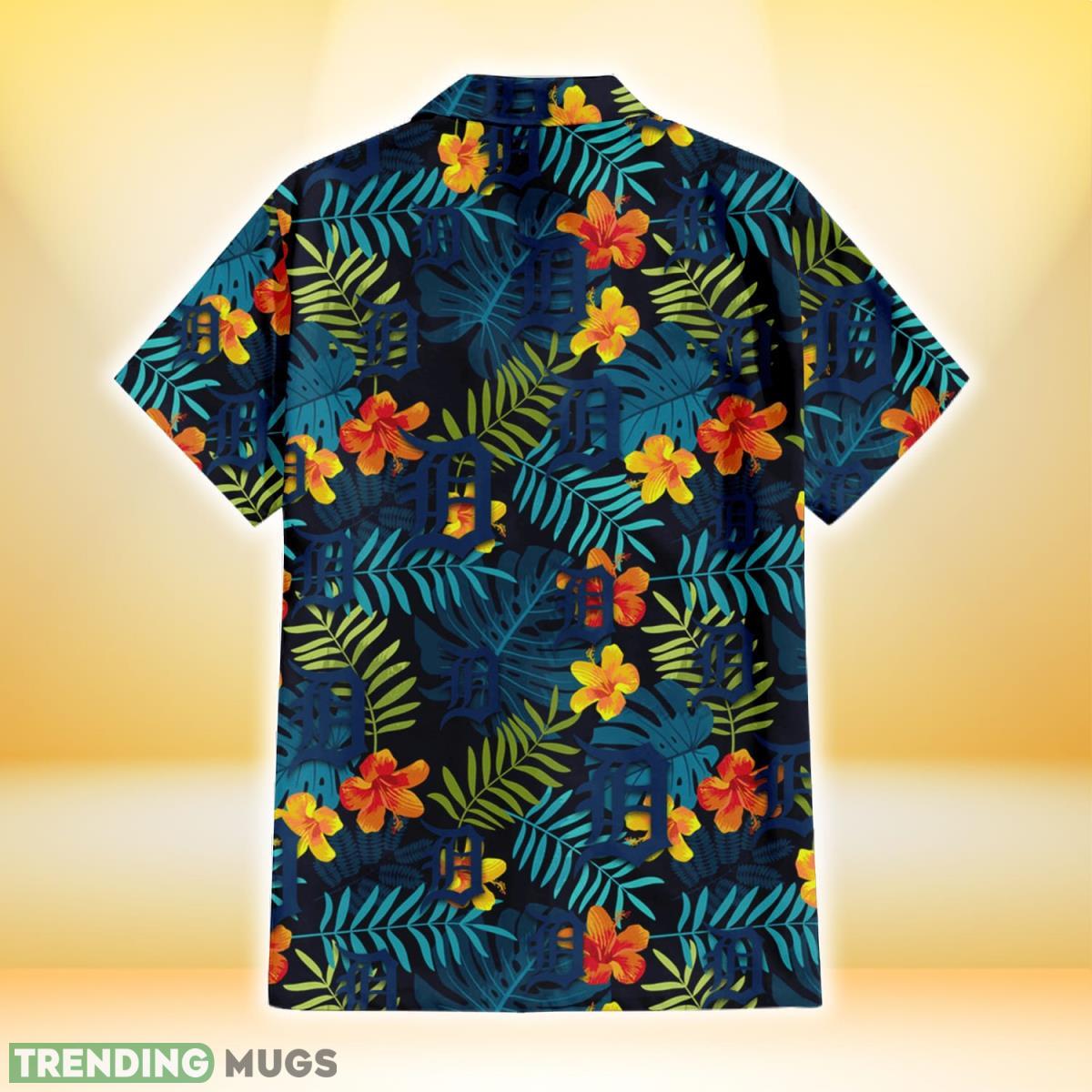 Detroit Tigers Orange Yellow Green Leaf Black Background 3D Hawaiian Shirt Gift For Fans Hawaiian Shirt Detroit Tigers Orange Yellow Green Leaf Black Background 3D Hawaiian Shirt Gift For Fans Hawaiian Shirt