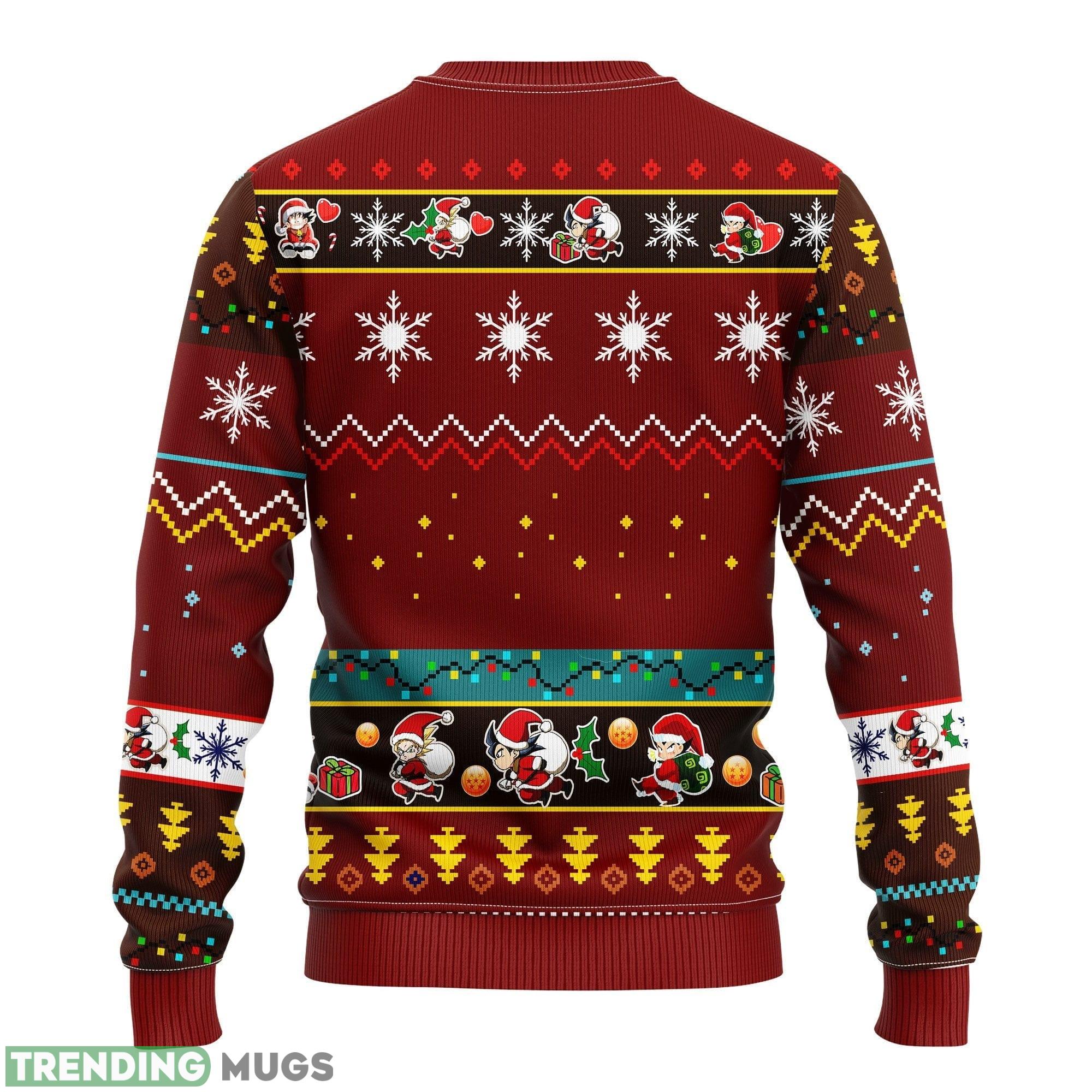 Dragon Ball Anime Red Brown Funny Ideas Ugly Christmas Sweater Gift Thanksgiving 3D Sweater Dragon Ball Anime Red Brown Funny Ideas Ugly Christmas Sweater Gift Thanksgiving 3D Sweater