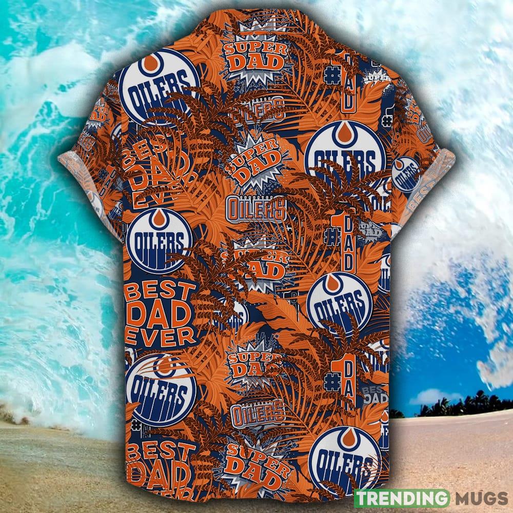 Edmonton Oilers Hawaiian Father’s Day NHL Summer Beach Gift Mens For Fans Hawaiian Shirt Edmonton Oilers Hawaiian Father’s Day NHL Summer Beach Gift Mens For Fans Hawaiian Shirt