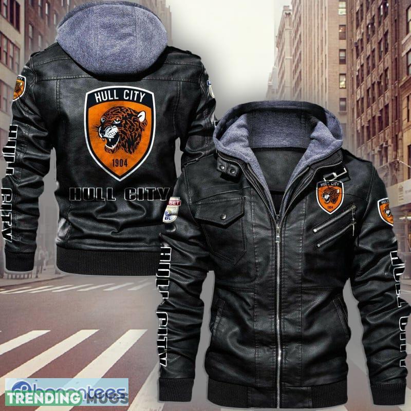 EFL Championship Hull City Style 5 Big Logo Black Brown Leather Jacket For Fans - EFL Championship Hull City Leather Jacket_1 EFL Championship Hull City Style 5 Big Logo Black Brown Leather Jacket For Fans - EFL Championship Hull City Leather Jacket_1