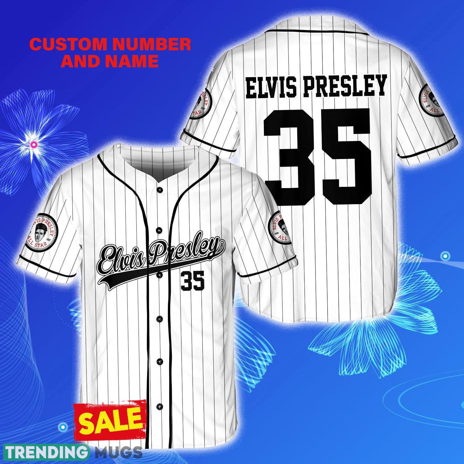 Elvis Presley Custom Number And Name Baseball Jersey Shirt - Elvis Presley Custom Number And Name Baseball Jersey Shirt Elvis Presley Custom Number And Name Baseball Jersey Shirt - Elvis Presley Custom Number And Name Baseball Jersey Shirt