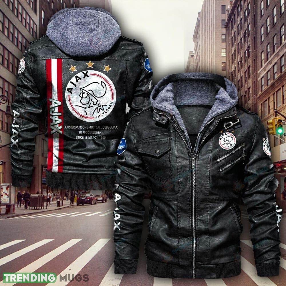 Eredivisie AFC Ajax Brown And Black Leather Jacket For Men And Women - Eredivisie AFC Ajax Leather Jacket_1 Eredivisie AFC Ajax Brown And Black Leather Jacket For Men And Women - Eredivisie AFC Ajax Leather Jacket_1