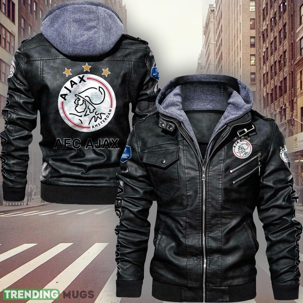 Eredivisie AFC Ajax Logo 1 Brown And Black Leather Jacket For Men And Women - Eredivisie AFC Ajax Leather Jacket_1 Eredivisie AFC Ajax Logo 1 Brown And Black Leather Jacket For Men And Women - Eredivisie AFC Ajax Leather Jacket_1