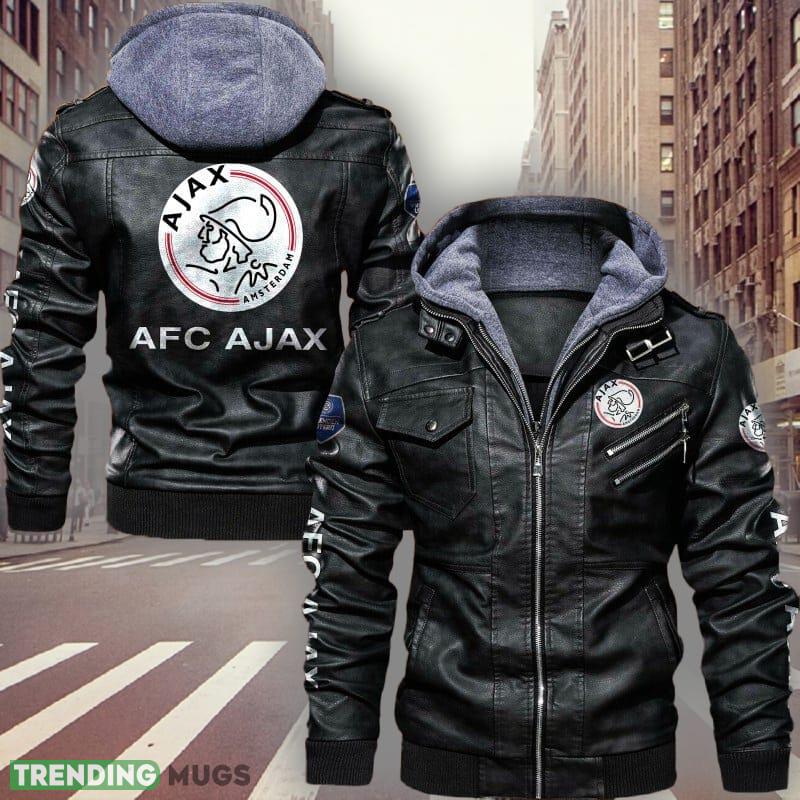 Eredivisie AFC Ajax Logo 2 Brown And Black Leather Jacket For Men And Women - Eredivisie AFC Ajax Leather Jacket_1 Eredivisie AFC Ajax Logo 2 Brown And Black Leather Jacket For Men And Women - Eredivisie AFC Ajax Leather Jacket_1
