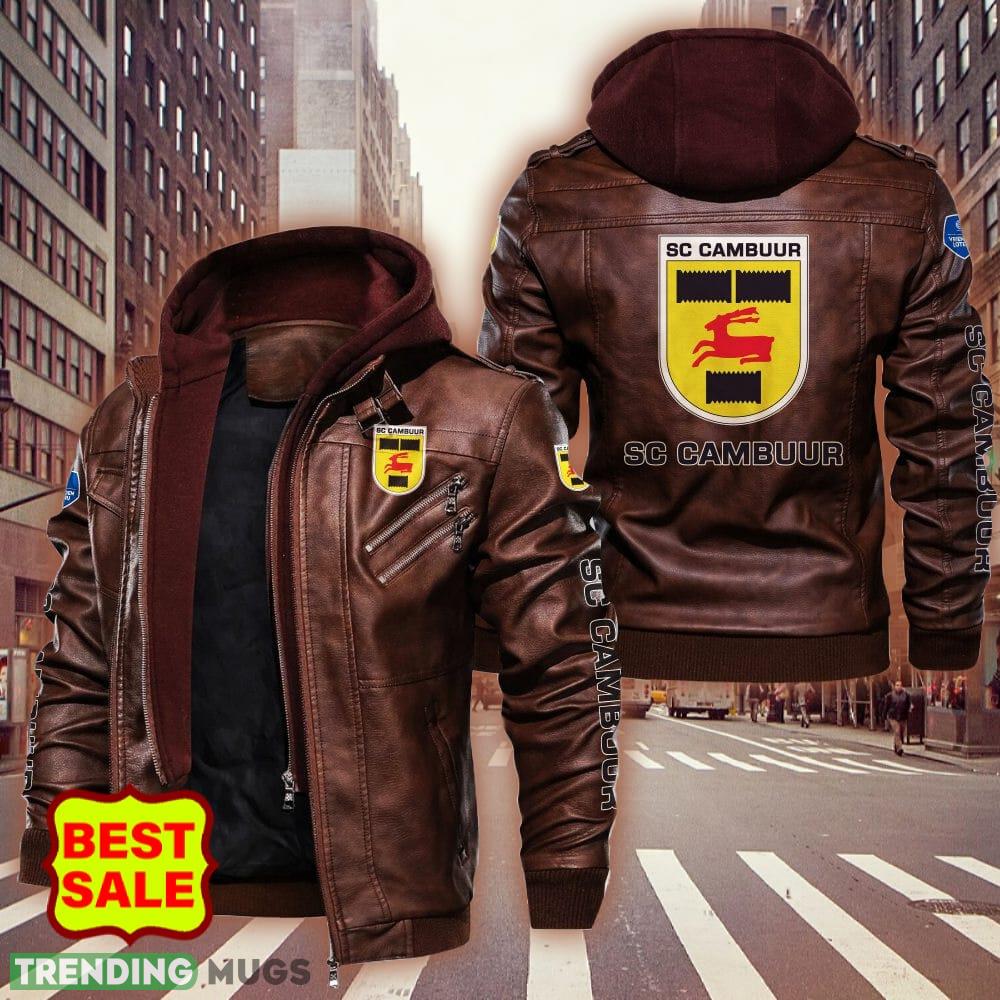 Eredivisie SC Cambuur Brown And Black Leather Jacket For Men And Women 2D Leather Jacket Eredivisie SC Cambuur Brown And Black Leather Jacket For Men And Women 2D Leather Jacket