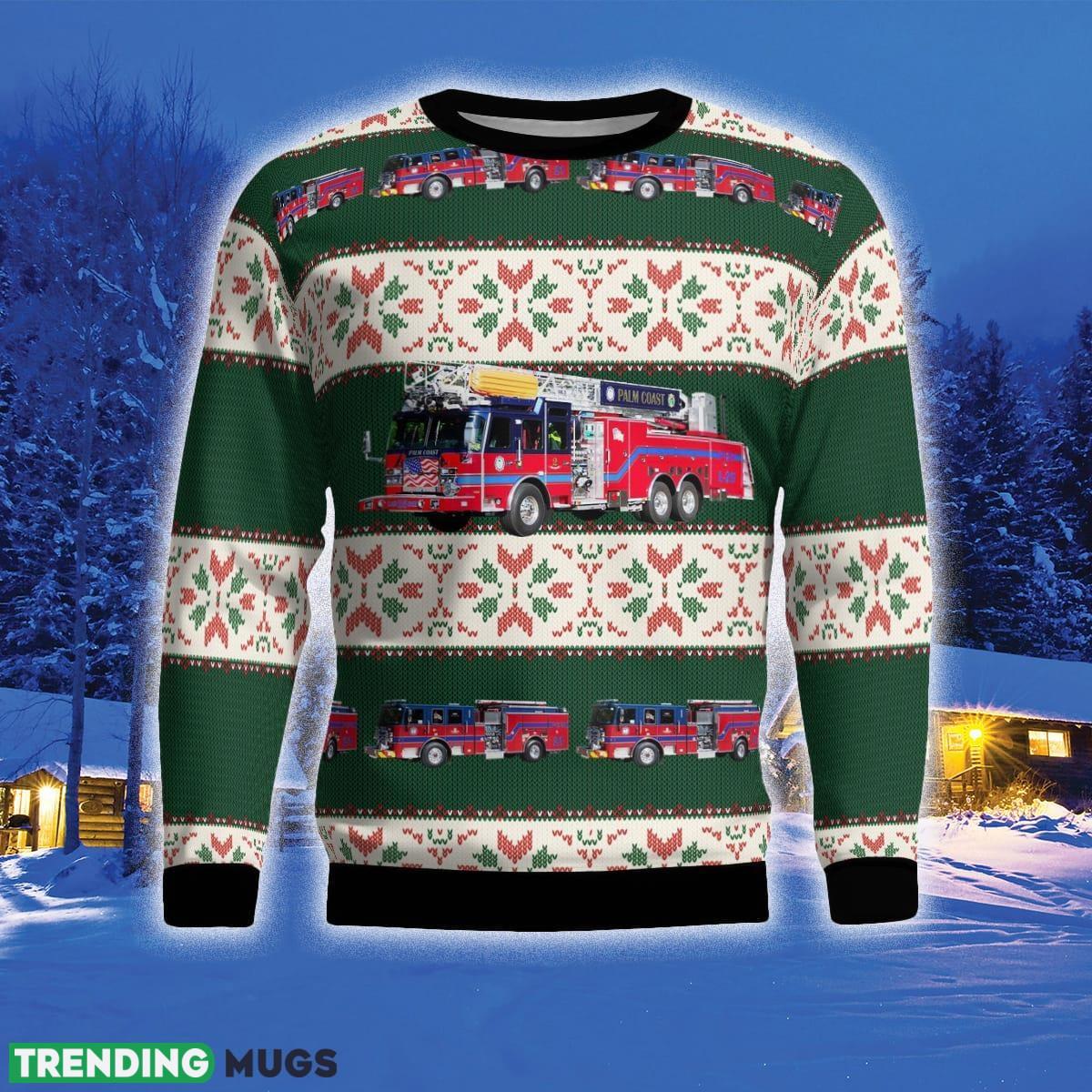 Florida Palm Coast Fire Department 3D Sweater For Men And Women Gift For Christmas 3D Sweater Florida Palm Coast Fire Department 3D Sweater For Men And Women Gift For Christmas 3D Sweater
