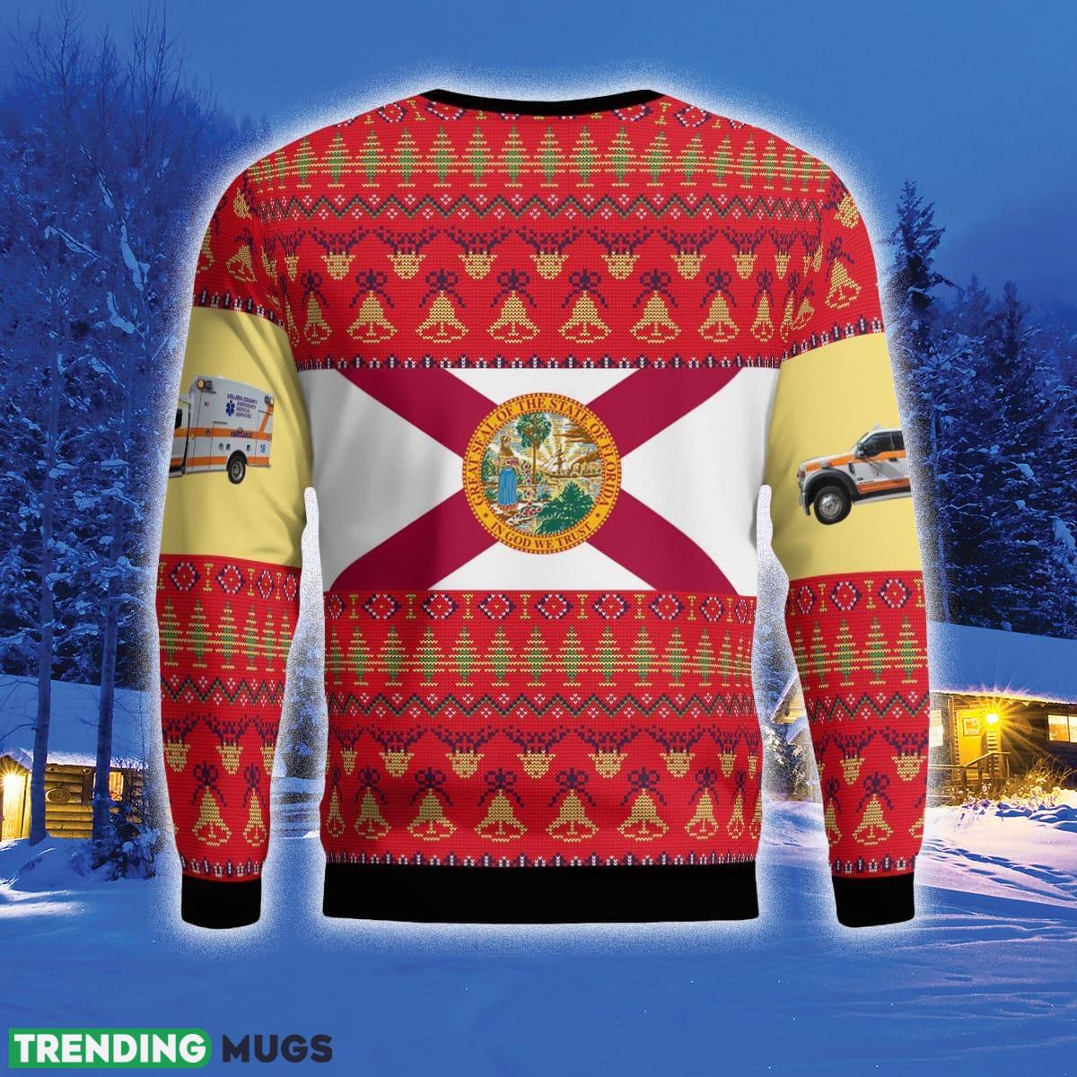 Florida Volusia County EMS 3D Sweater For Men And Women Gift For Christmas 3D Sweater Florida Volusia County EMS 3D Sweater For Men And Women Gift For Christmas 3D Sweater