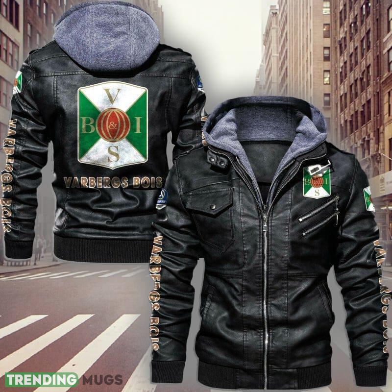 Fotbollsallsvenskan Varbergs BoIS Logo 1 Brown And Black Leather Jacket For Fans - Fotbollsallsvenskan Varbergs BoIS Leather Jacket_1 Fotbollsallsvenskan Varbergs BoIS Logo 1 Brown And Black Leather Jacket For Fans - Fotbollsallsvenskan Varbergs BoIS Leather Jacket_1