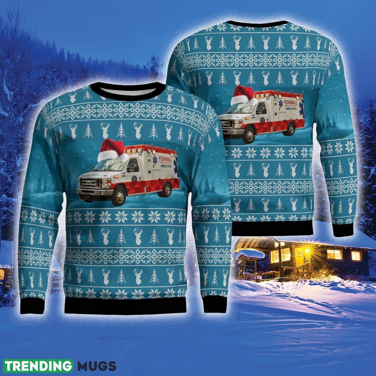 Foxwall EMS Fox Chapel Pennsylvania 3D Sweater For Men And Women Gift For Christmas - Foxwall EMS Fox Chapel, Pennsylvania Christmas Ugly Sweater_1