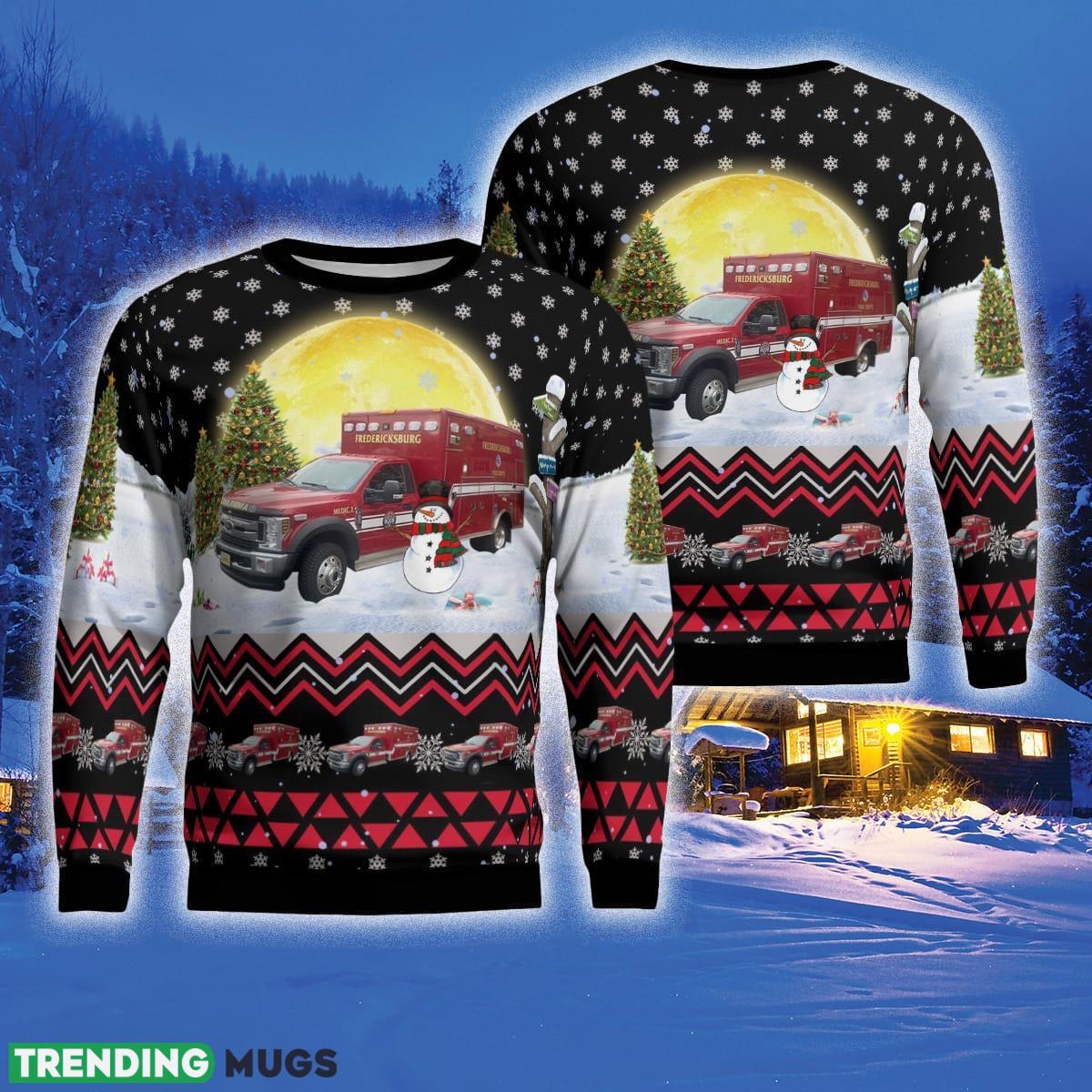 Fredericksburg Fire Department Medic 2 3D Sweater For Men And Women Gift For Christmas - Fredericksburg Fire Department Medic 2 Ugly Sweater 3D_1 Fredericksburg Fire Department Medic 2 3D Sweater For Men And Women Gift For Christmas - Fredericksburg Fire Department Medic 2 Ugly Sweater 3D_1